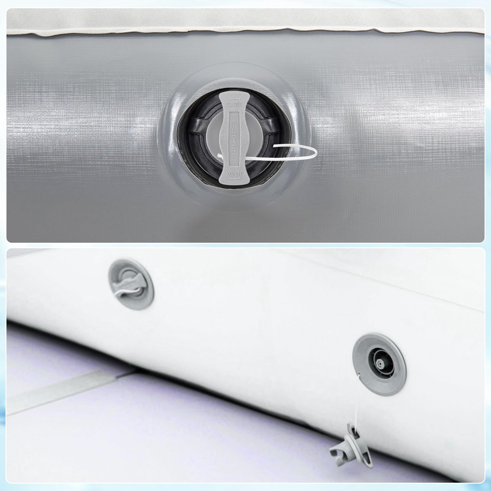 TOYANDONA 2 tappi gonfiabili per valvola: tappi per valvole di ricambio in PVC a 8 fori per kayak, paddleboard e gommoni, design a prova di perdite, perfetti per gli appassionati di sport acquatici e