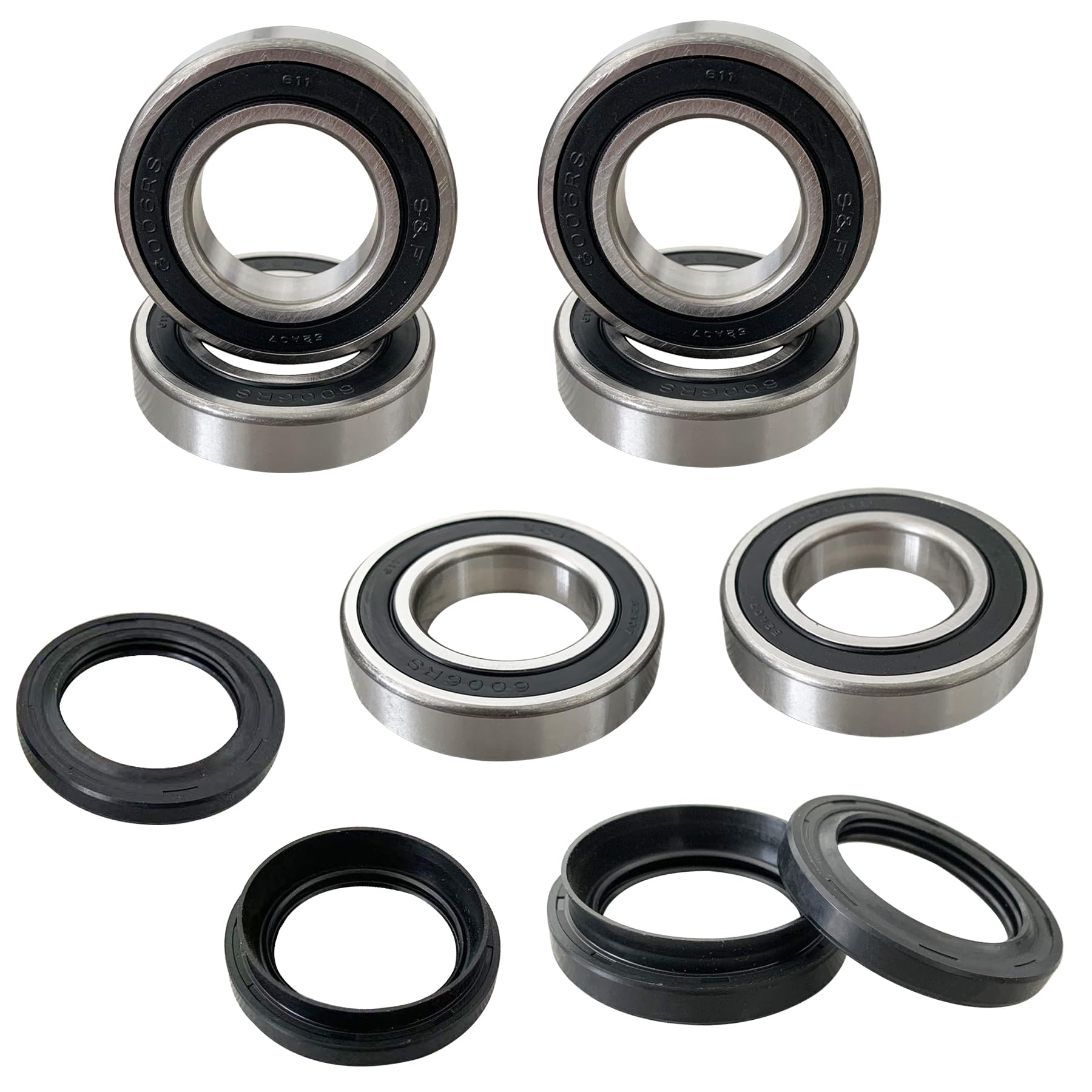 SUONE Wheel Bearings and Seals Kit Fit for Yamaha Rhino 450 660 700(2004-2013) Include HiSUN UTV 400 500 700 Massimo Bennche Coleman Supermach