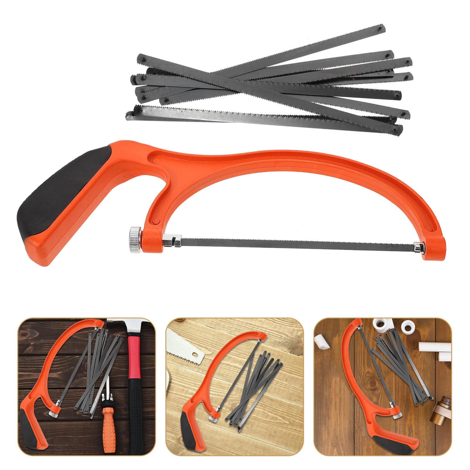Mini Seghetto ad Arco per Legno e Plastica Arancia Portatile
