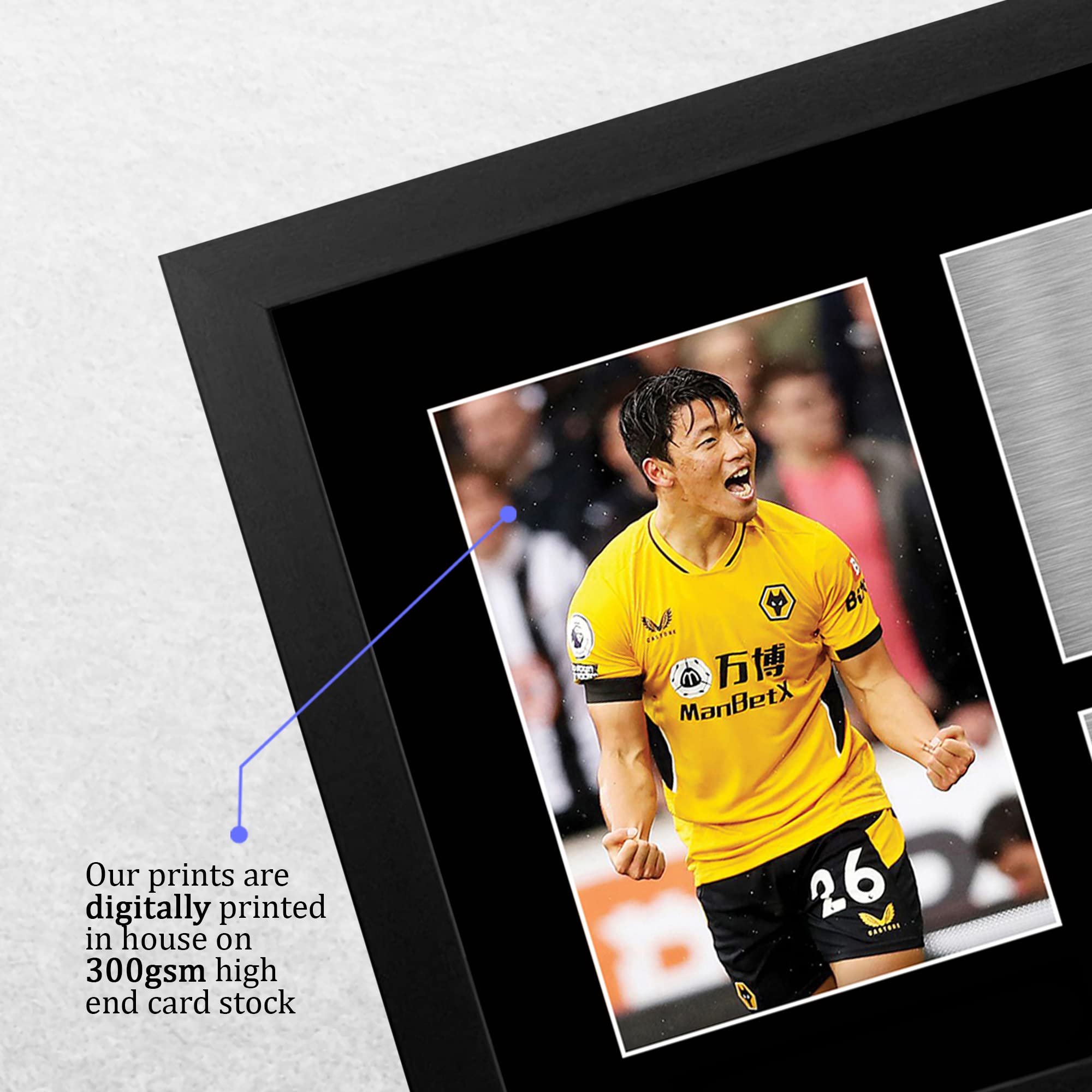 HWC Trading FR A4 Hwang Hee-chan Wolves Gifts Printed Signed Autograph Picture for Football Fans and Supporters - A4 Framed - Image 4