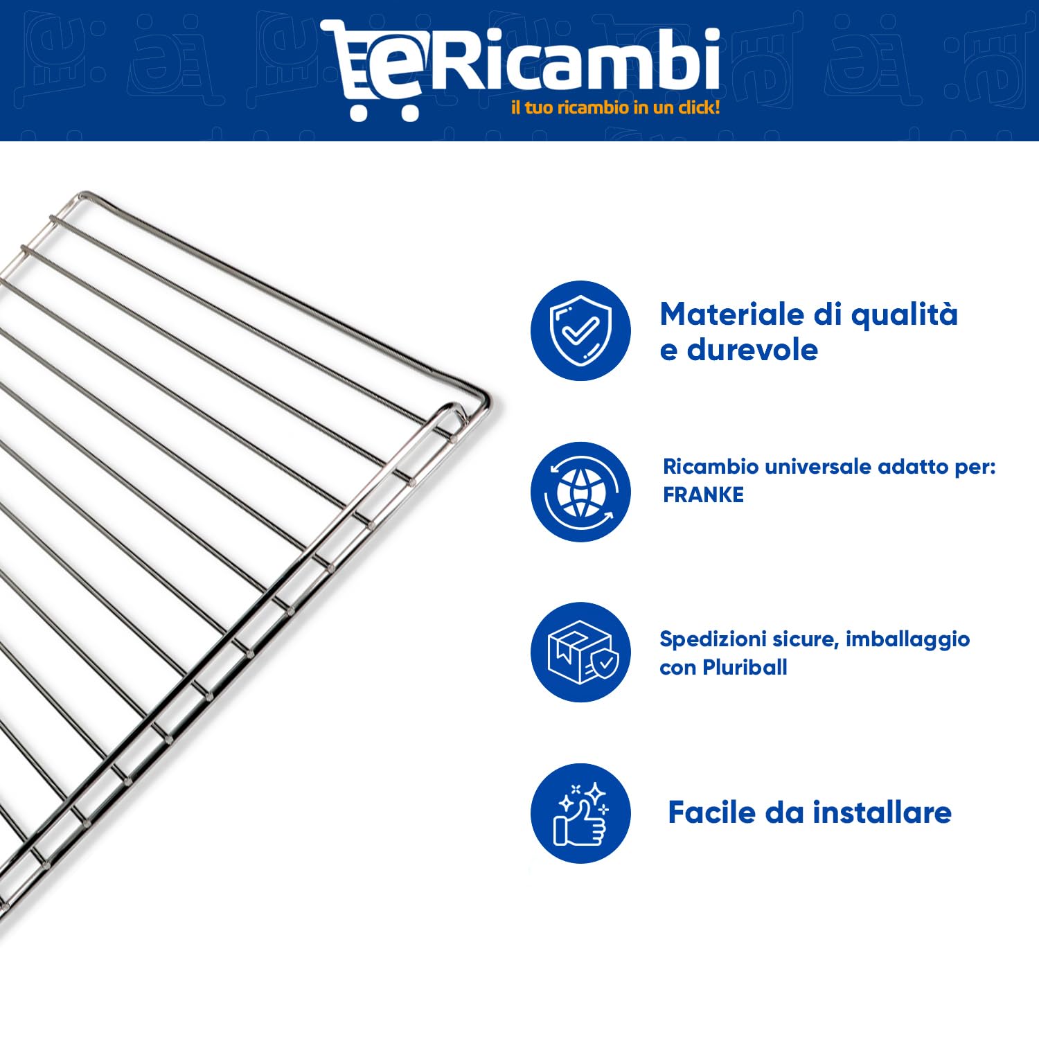 Griglia Forno Franke Ripiano Acciaio Originale 133.0298.849 452x385x25mm - Foto 11