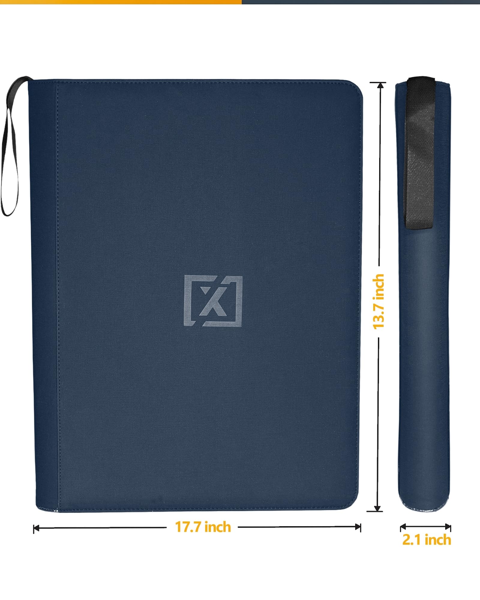 X PRO 1000+ - Carpeta de tarjetas - Viene con 200 fundas para tarjetas | Compatible con TCG, Sports, MTG y más - Carpeta de tarjetas coleccionables sin anillo | 1000 bolsillos | Carpeta TCG (azul