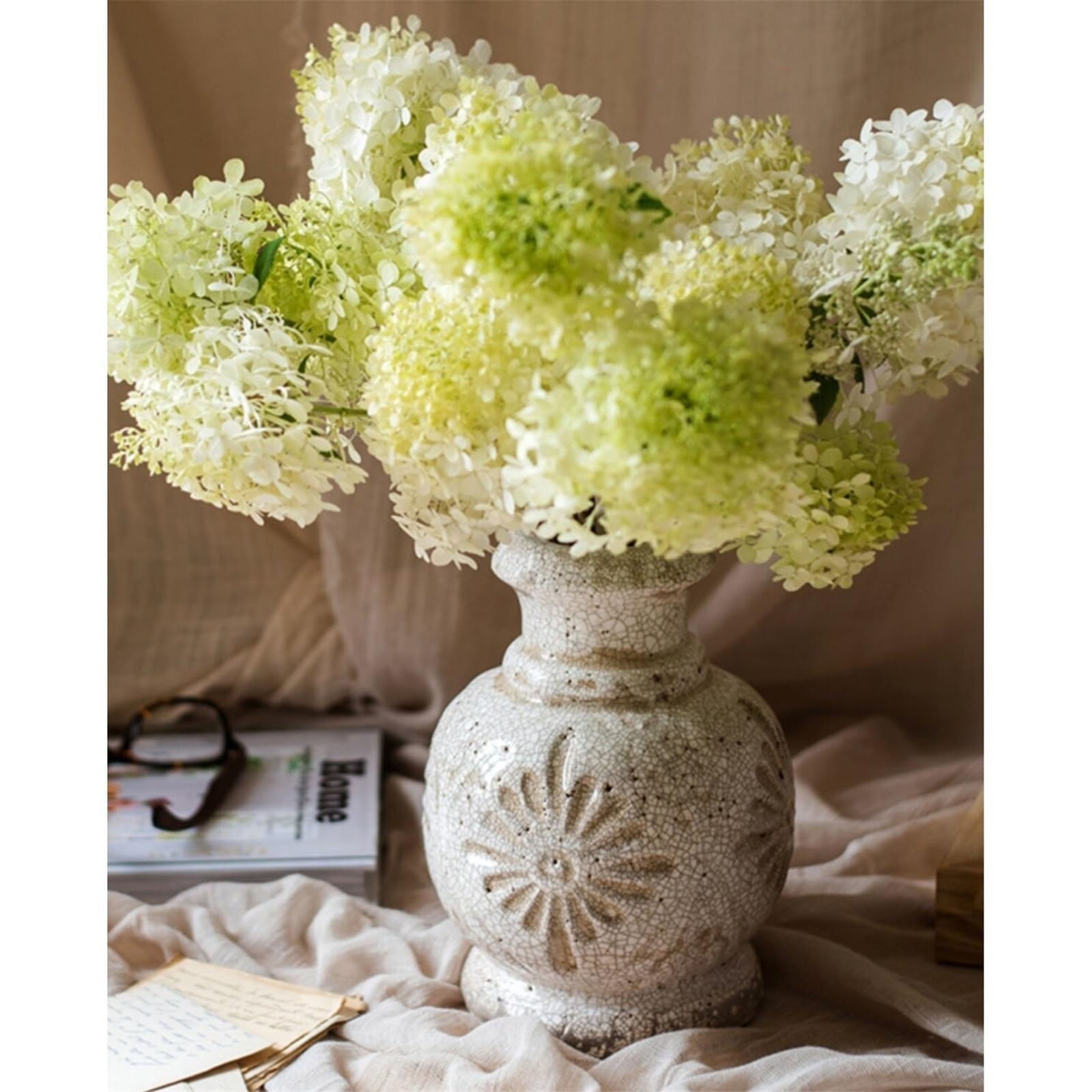 Wazon na kwiaty Vintage wazony ceramiczne dekoracja sztuka antyczny gruby słoik ceramiczny