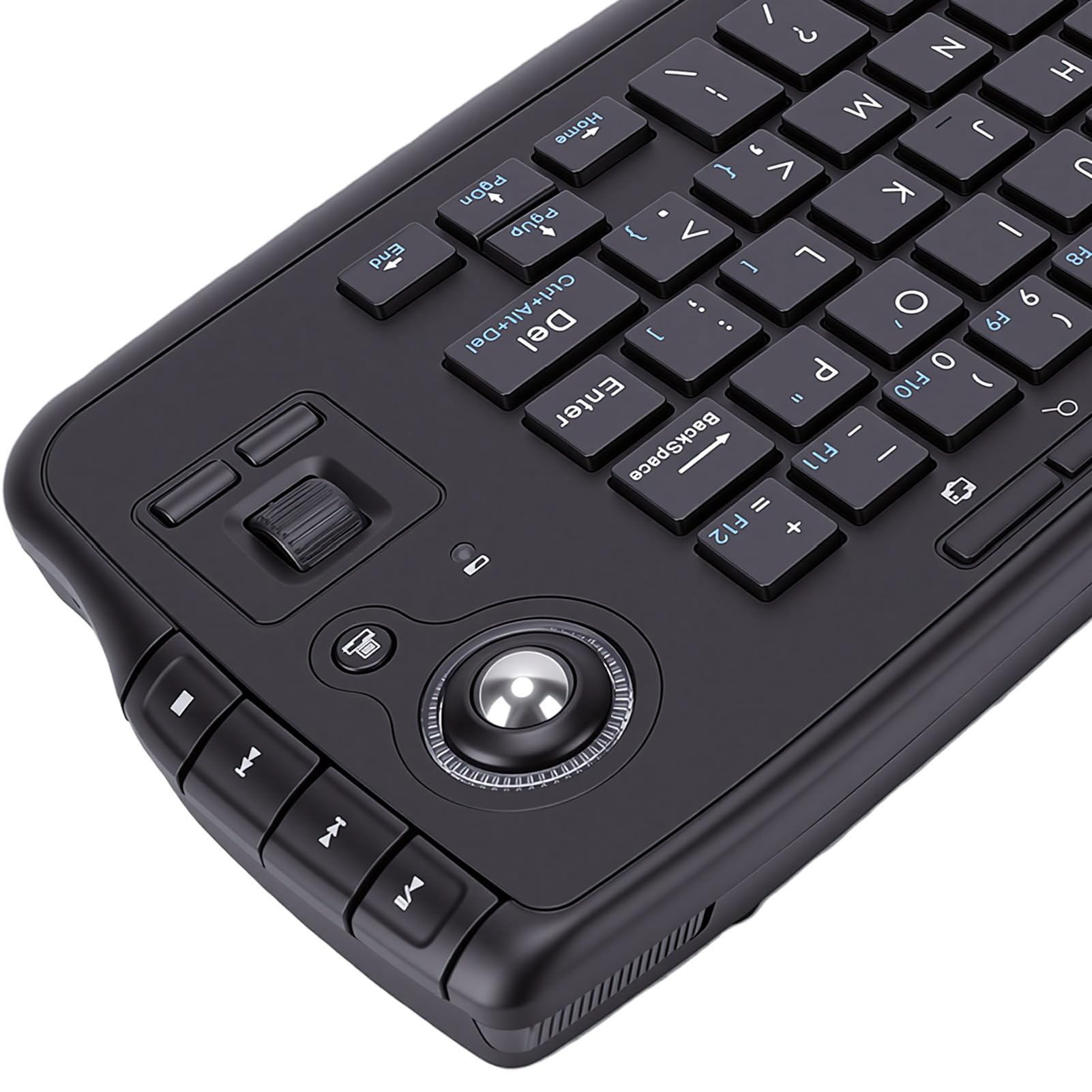 Zunate Bezprzewodowa Klawiatura 2,4 GHz z myszą Trackball, Przenośna Klawiatura Multimedialna do Komputera PC z Systemem Android TV Box HTPC IPTV