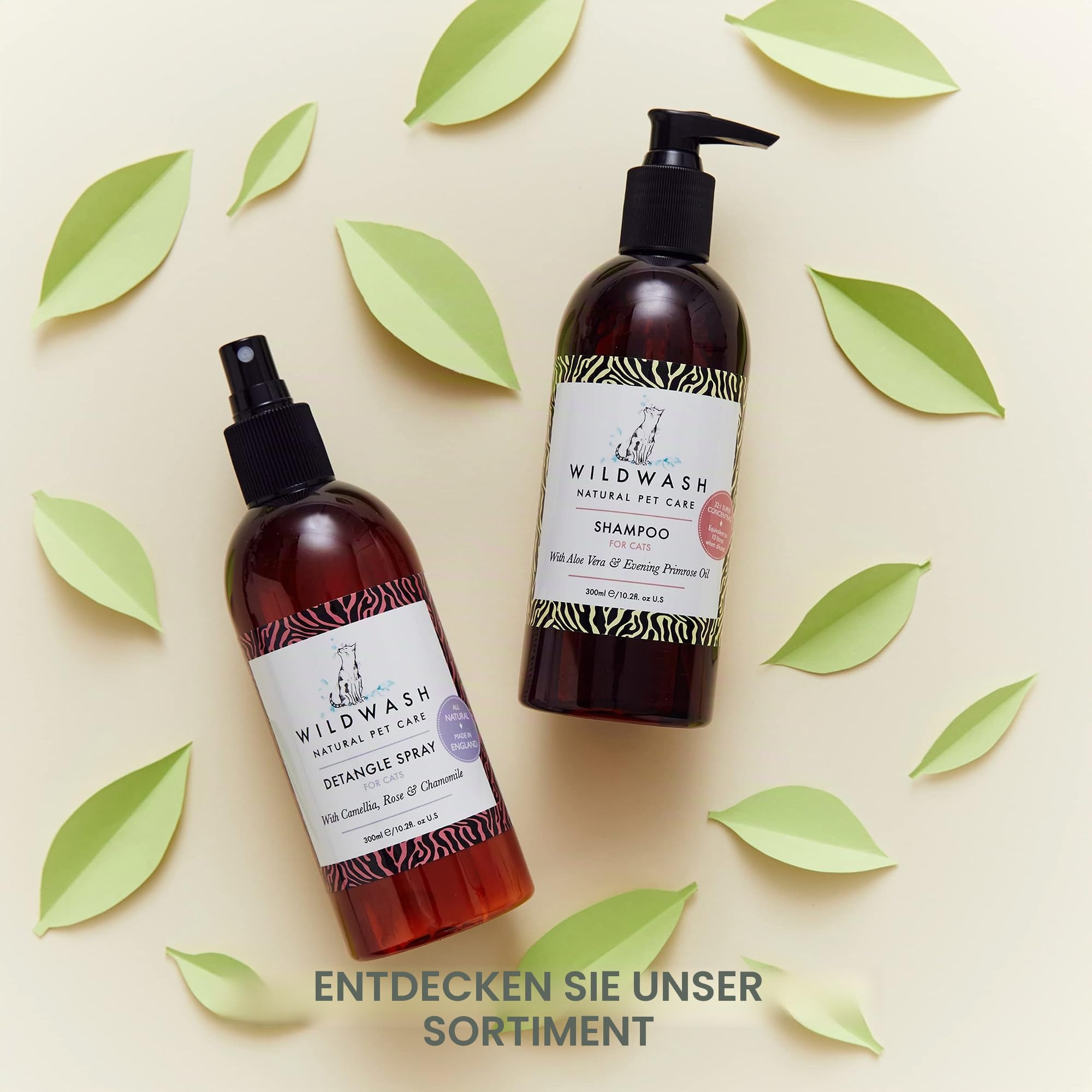 WildWash Purrfect Katzen-Shampoo mit zusätzlicher Katzenminze, 250 ml, Macht das Baden Spaß, verleiht stumpfem Haar Glanz und Leuchtkraft, natürlich, sulfat- und parabenfrei für empfindliche Haut