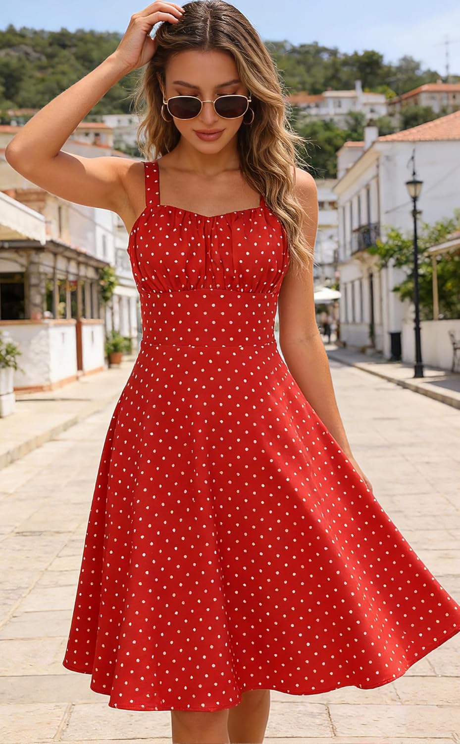 Belle Poque Vintage Floral Dress for Women 2026 Summer A-line Sleeveless Flowy Midi Elegant Wedding Guest Cocktail Dress - Image 5