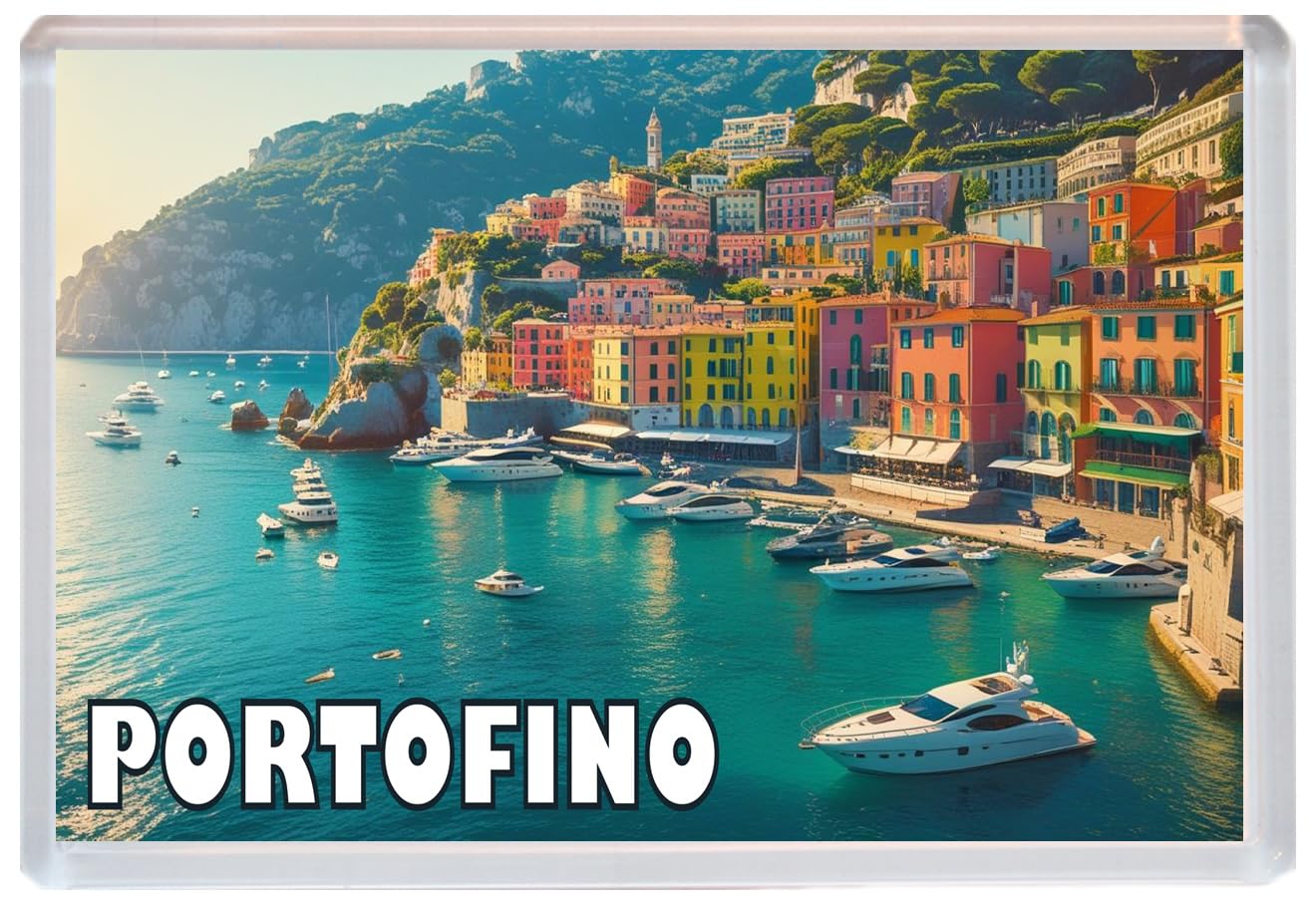 Portofino - Italy - Jumbo Artistic Fridge Magnet 96 x 67mm