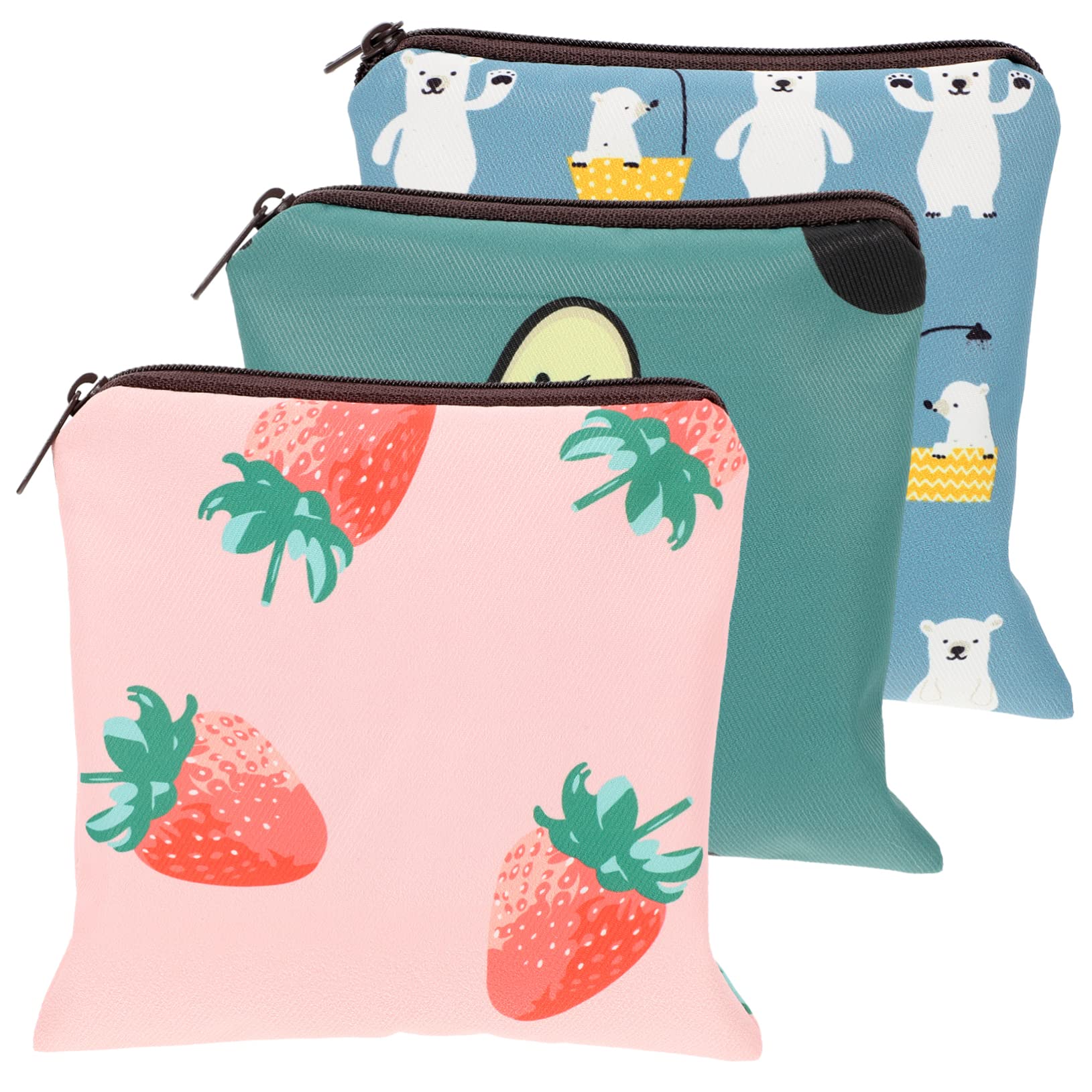 Healvian 12pezzi Assorbenti Design Cartoon Portatile Per Ciclo Custodia Riutilizzabile Per Assorbenti Per Scuola e