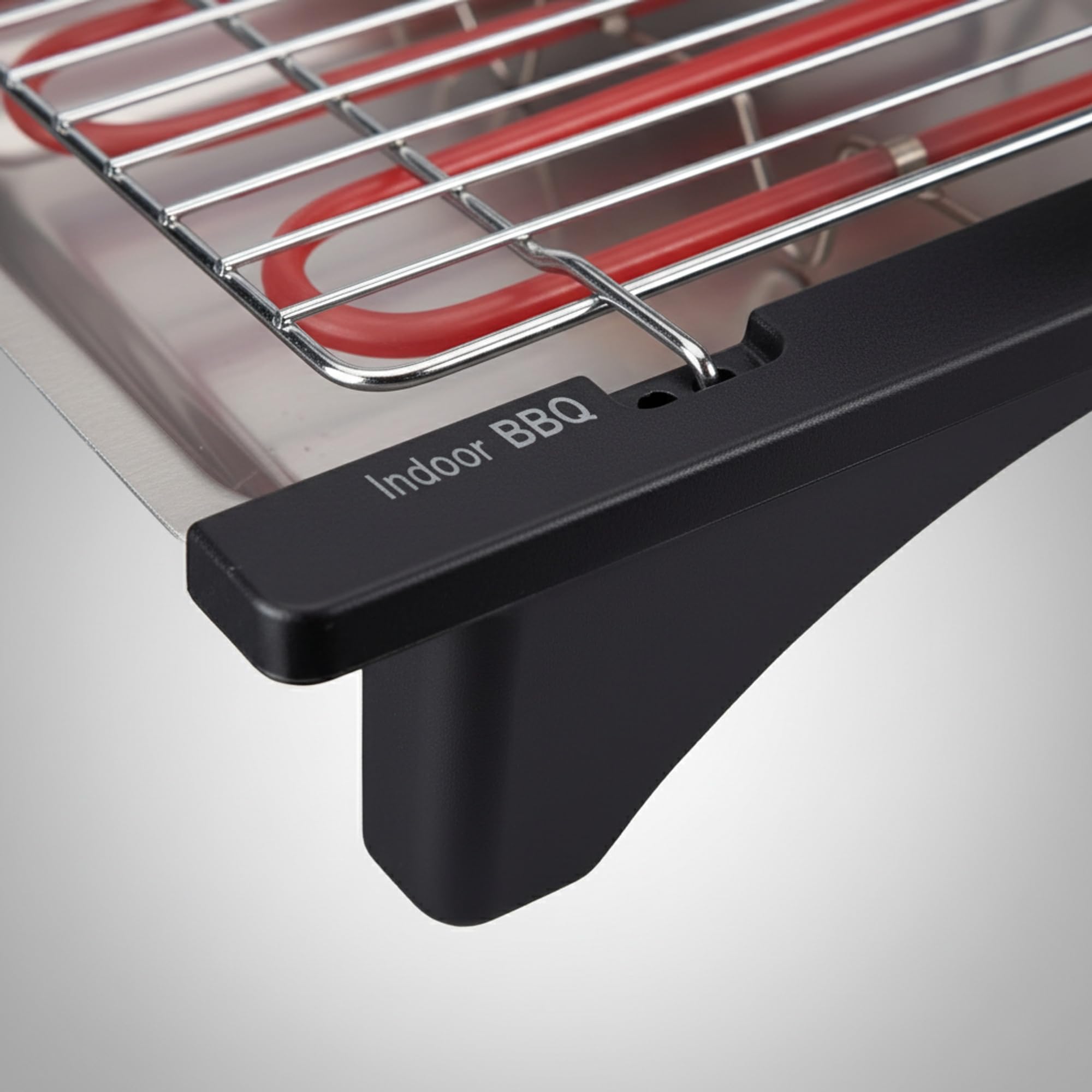 Jata - BQ95 - Barbecue elettrico perfetto per due persone, senza fumo e senza odori, smontabile, con 2 altezze, vassoio in acciaio inox, cucina sana con acqua