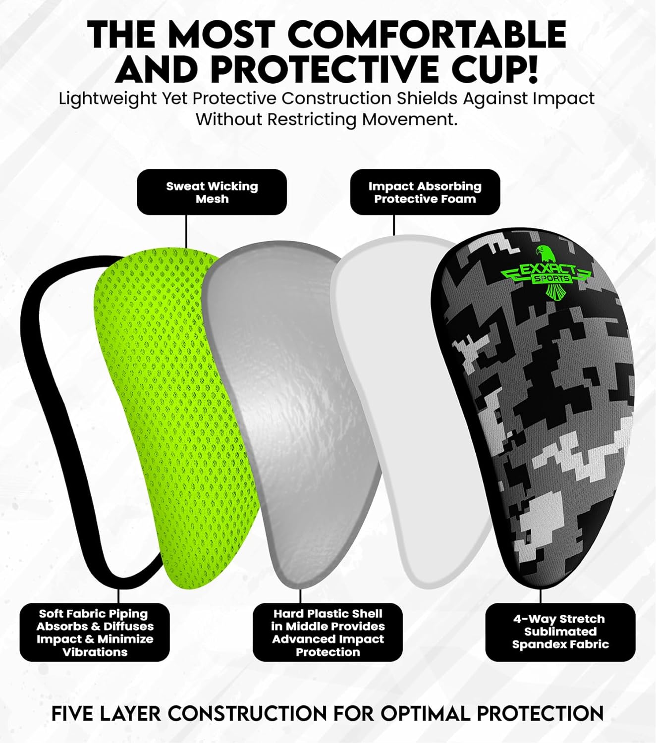 Exxact Sports Youth Compression Shorts with Soft Athletic Cup for Baseball Football Hockey, Boys Cup Underwear with Cup - Image 3