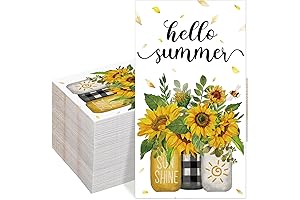 100Pcs Summer Sunflowers Guest Paper Napkins