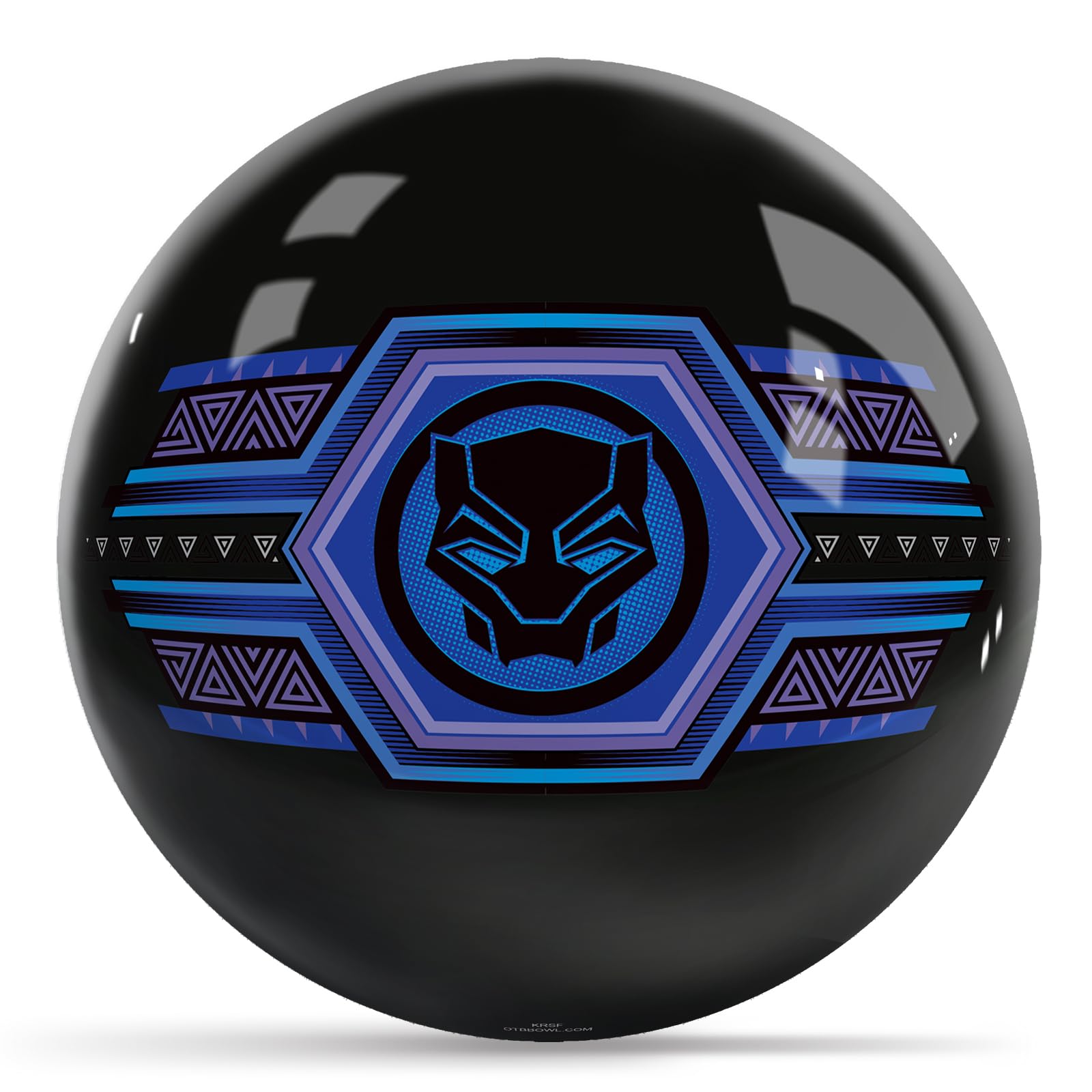 KR Strikeforce Marvel - Avengers - Black Panther Wakanda Forever Logos 8lb Bowling Ball