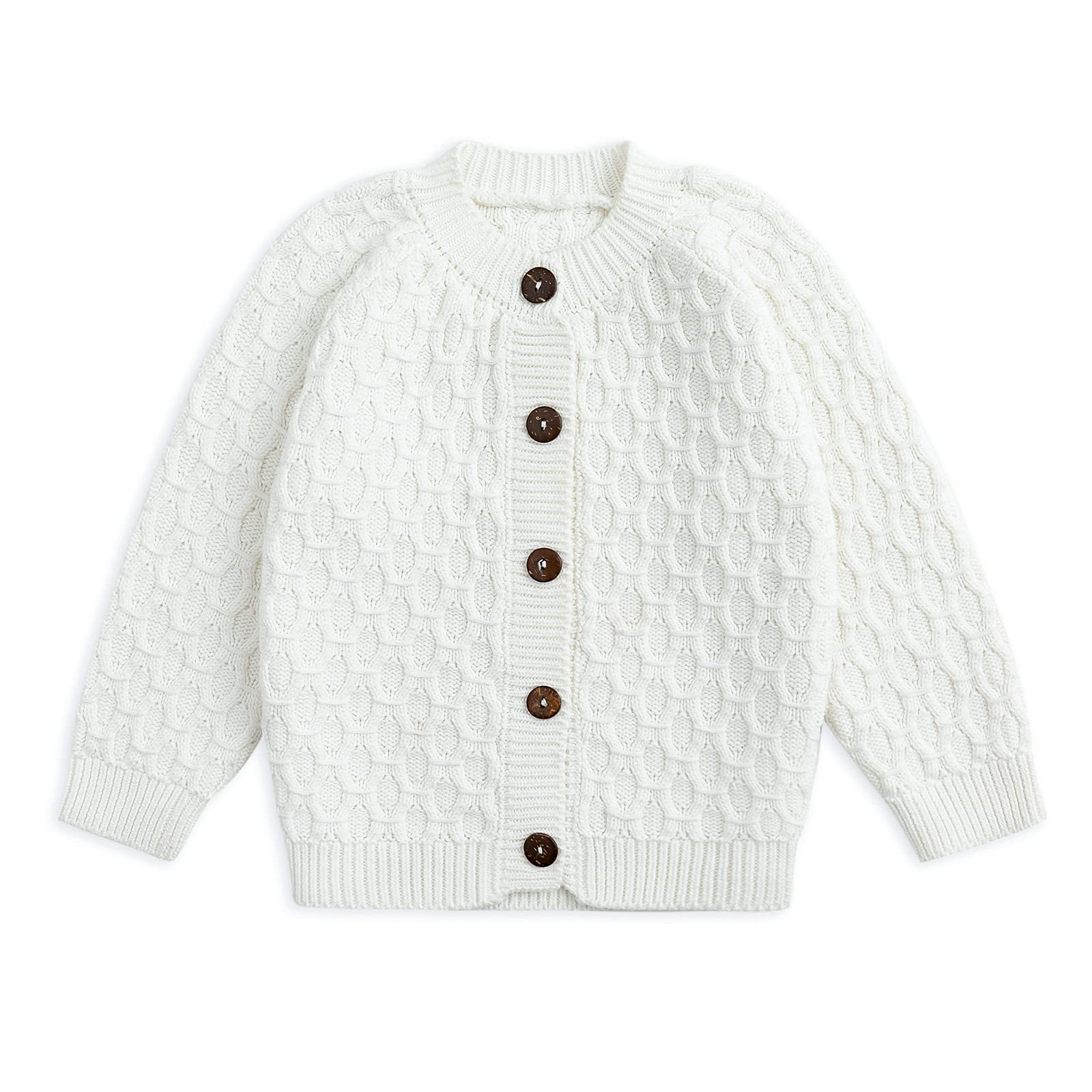 Simplee kids Baby Cardigan Cable Knit Toddler Cardigan Long Sleeve Fall Winter Open Front Knit Sweaters
