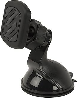 Scosche MAGWSM-SP MagicMount Magnetic Car Phone Holder Windshield or Dashboard Mount - 360 Degree Adjustable Head, Universal with All Devices - Suction Mount