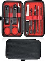 Vista 1 de Juego de manicura y pedicura profesional, juego de cortaúñas de acero inoxidable 9 en 1, herramientas personales para el cuidado de las uñas