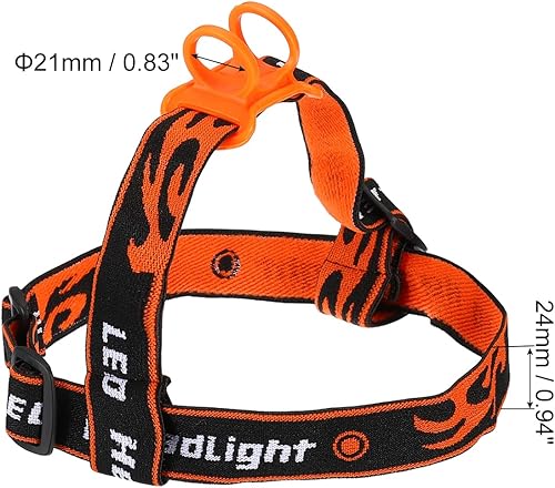 Miniatura 2 de PATIKIL Soporte para la diadema de linterna, 2 piezas de nailon ajustable, de alta elasticidad, manos libres, correa para faros delanteros para