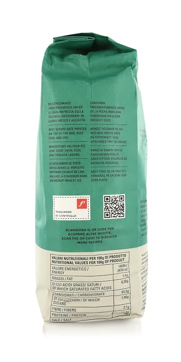 Molino Pasini Soft Wheat Flour Type 0 Ideal for Pizza, Origin: Italy, 1 Kg / 2.20 Lb