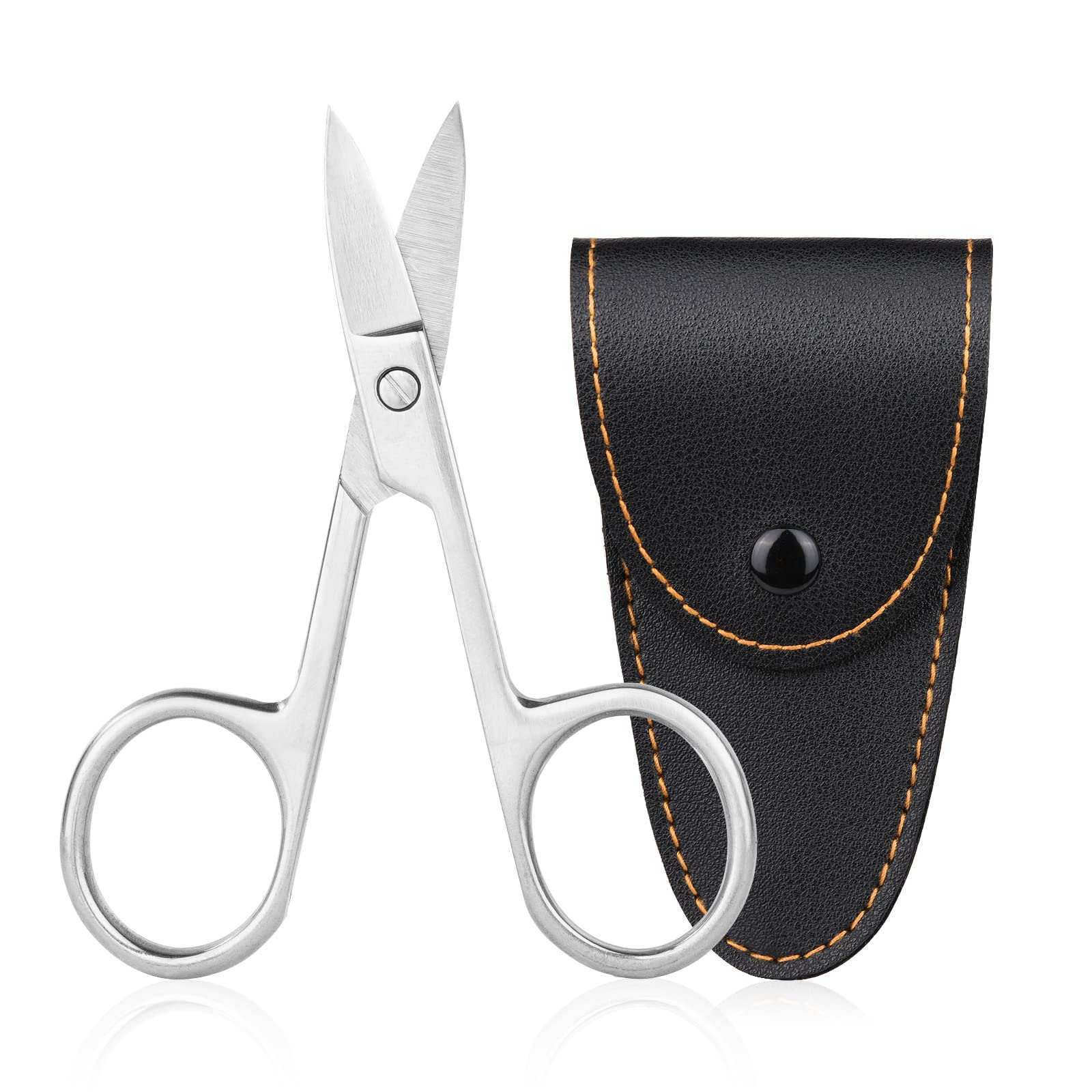 ACWOO Forbici per Unghie, Forbici per Cuticole, Forbicina Inox Extra Affilate con Lame Curve, Forbicina Professionale Unghie con Custodia per Professionale e Domestico