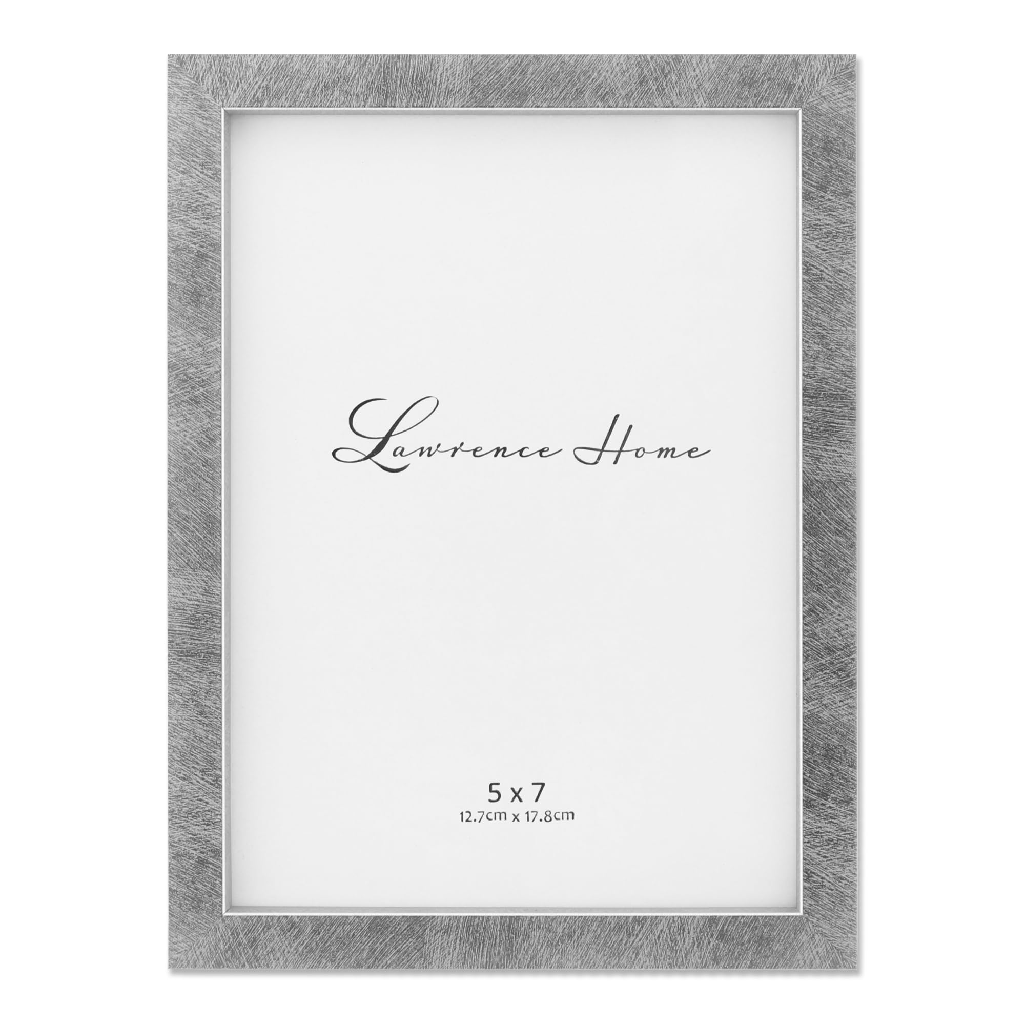 Lawrence Picture Frame, Polystyrene, Silver, 5x7