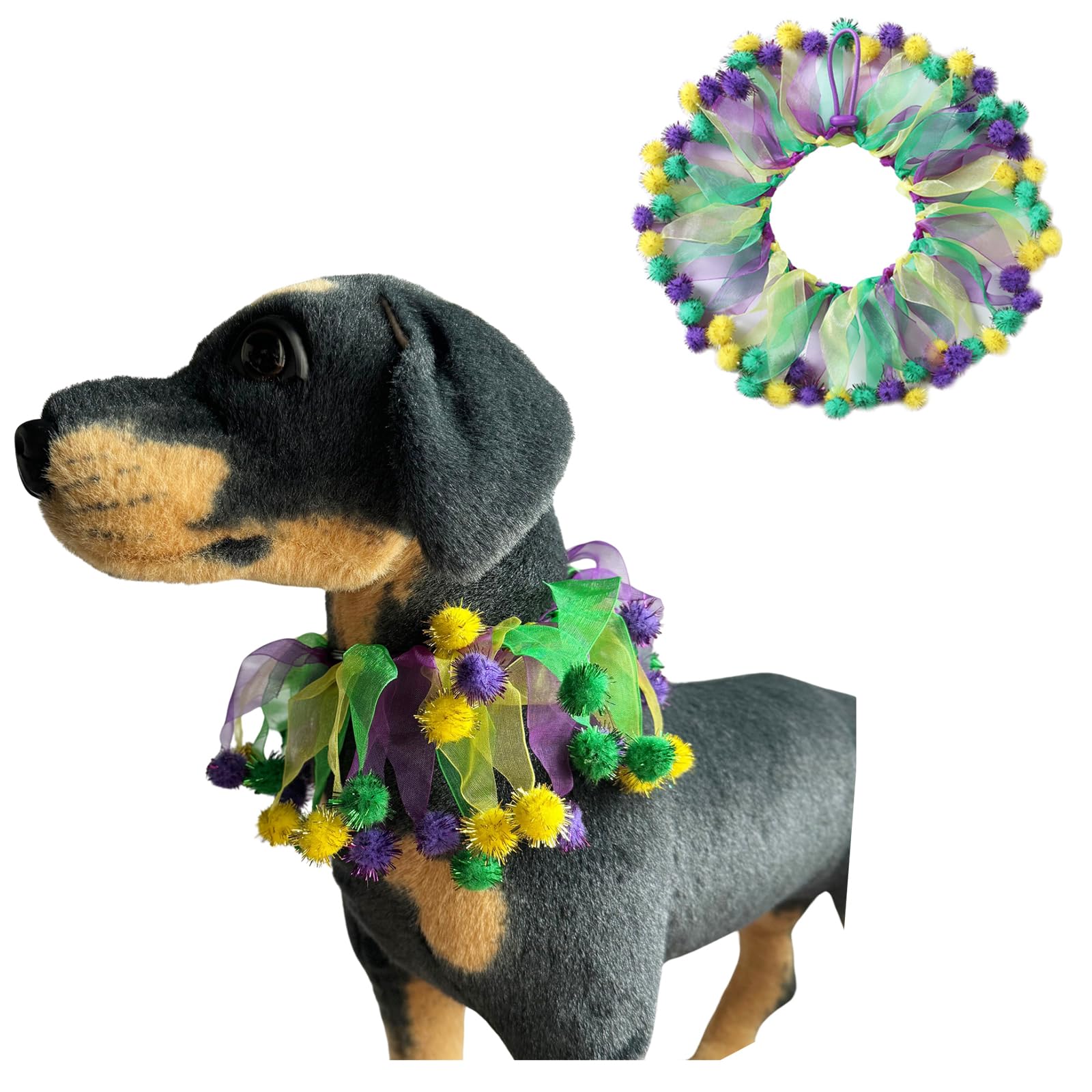 BT Bear Christmas Pet Collar Adjustable Halloween Holiday Costume Collars Dogs Cats Animal Carnival Parties Cosplay Holiday Dress up Purple S