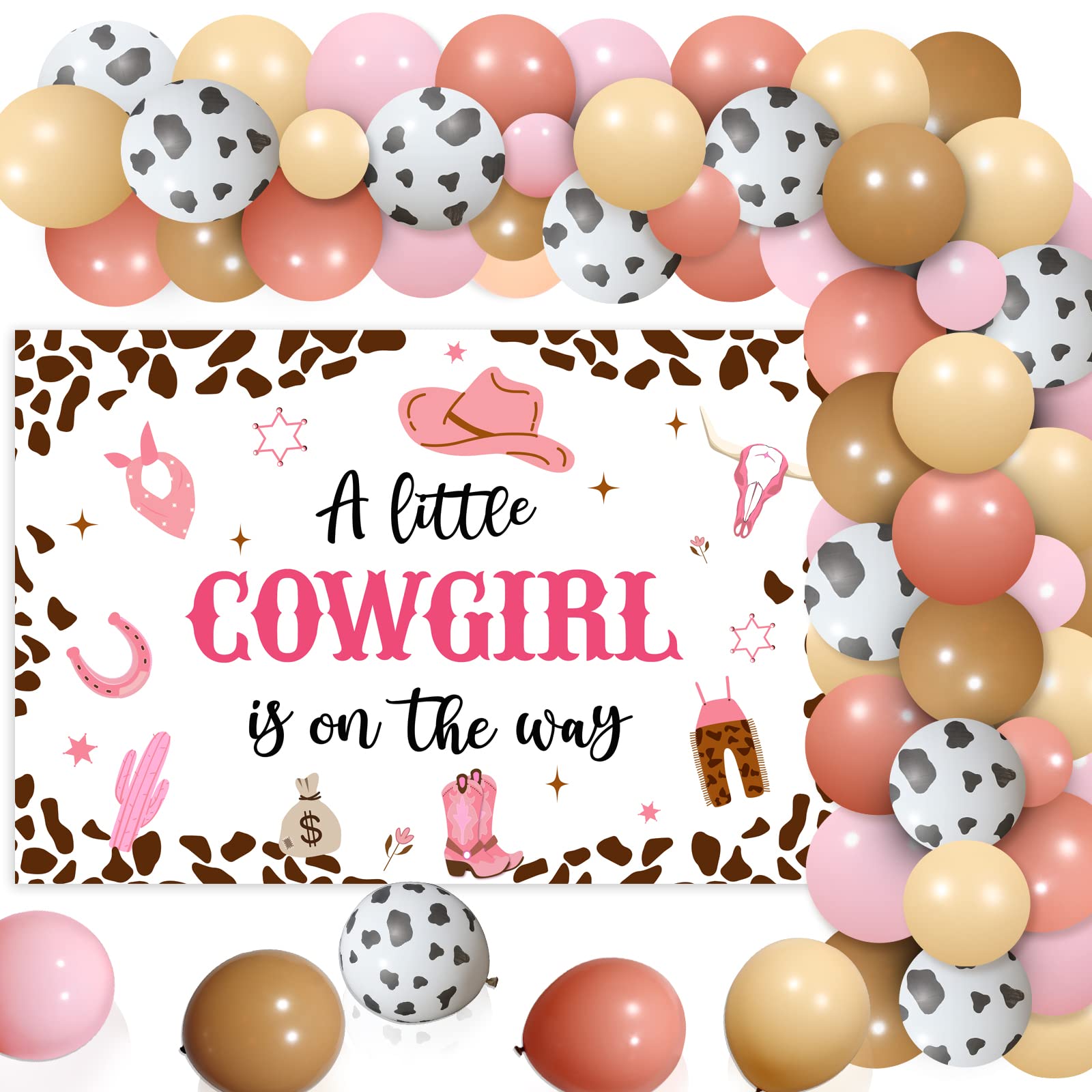 Cowgirl Baby Shower Banner - A Little Cowgirl Is On The Way Western Theme Decor