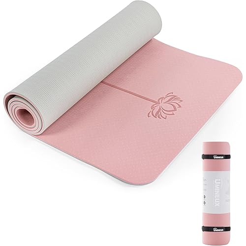 UMINEUX Yoga Mat Extra Thick 1/3'' & 2/5" Non Slip Yoga Mats for Women Eco Friendly TPE Fitness Exercise Mat with Carrying Sling & Storage Bag