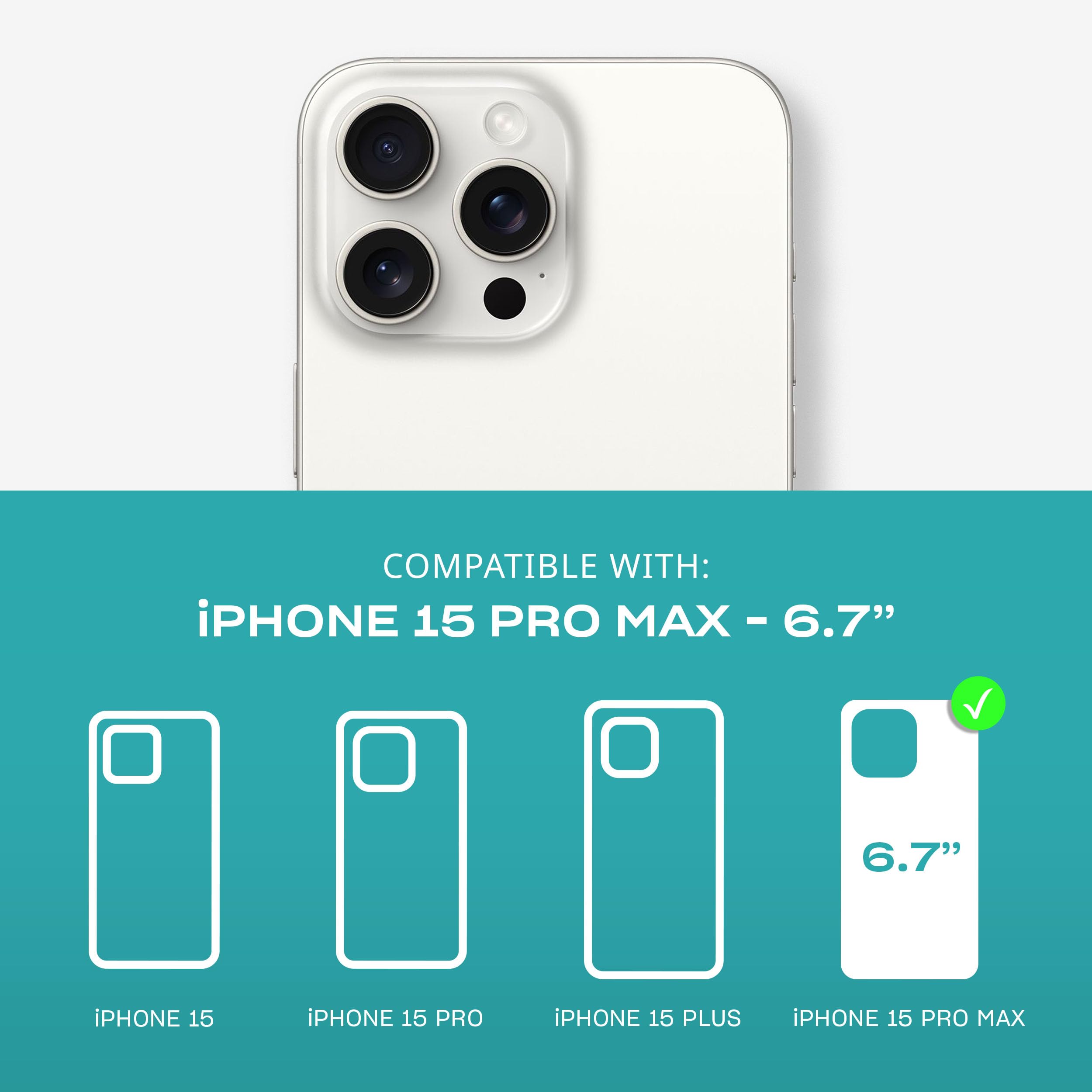 tech21 Evo Crystal für iPhone 15 Pro Max - Kompatibel mit MagSafe - Impact Protection Case - White Titanium – Ansicht 2