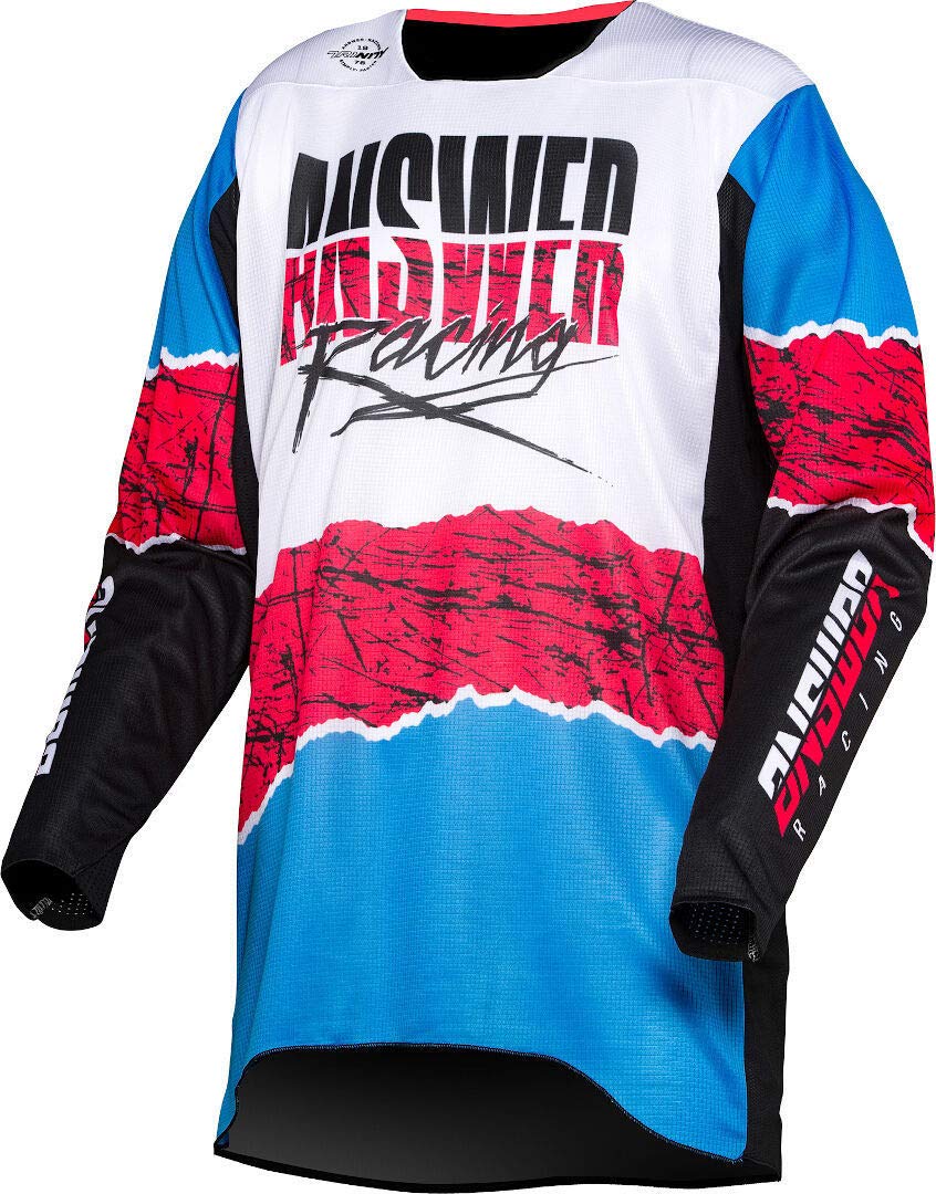 AnswerRacing Trinity Pro Glo Limited Edition Men's Off-Road Motorcycle Jersey - Hyper Blue/Pink/Black/Medium