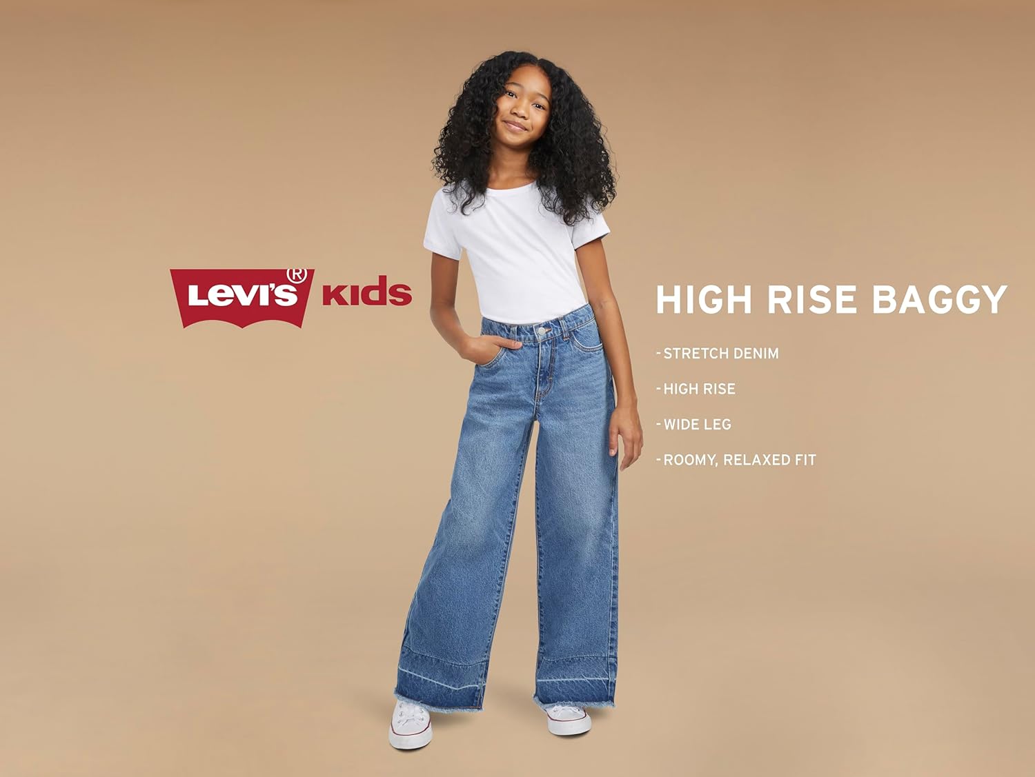 Levi's Girls High Rise Baggy Fit Jeans - Image 7