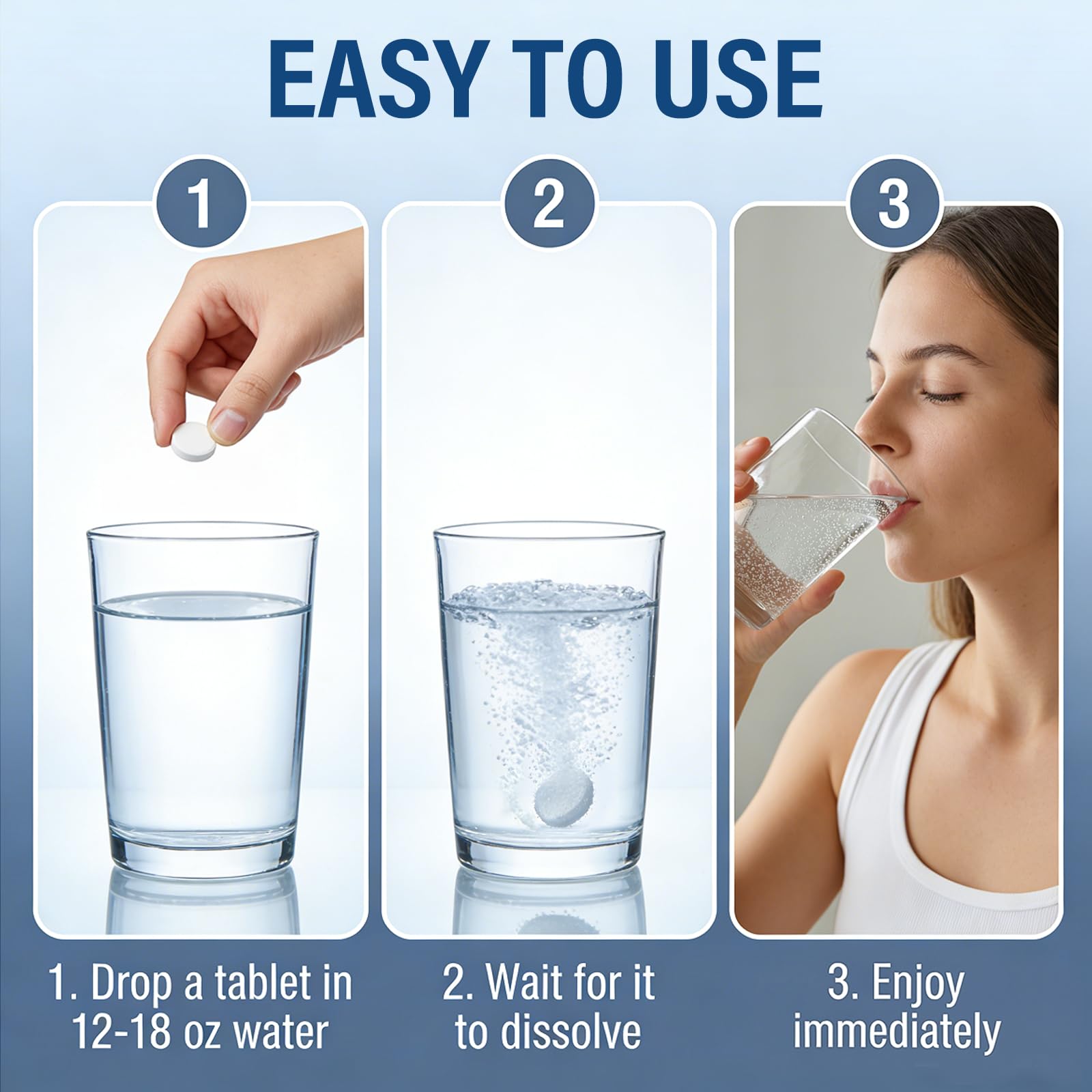 Comprimidos efervescentes de agua con hidrógeno | Alta concentración de H2 hidrógeno molecular para apoyo antioxidante y bienestar celular | 120 comprimidos, no transgénicos, veganos