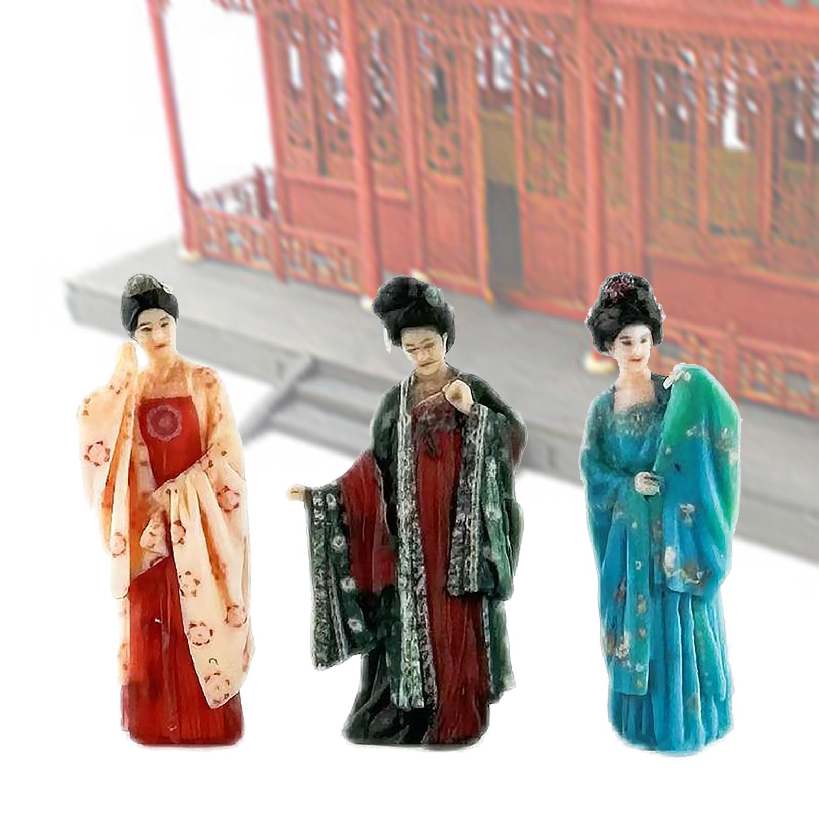 Amazon | Shamiina 1:87 ミニチュアモデルフィギュア中国古代人形像 