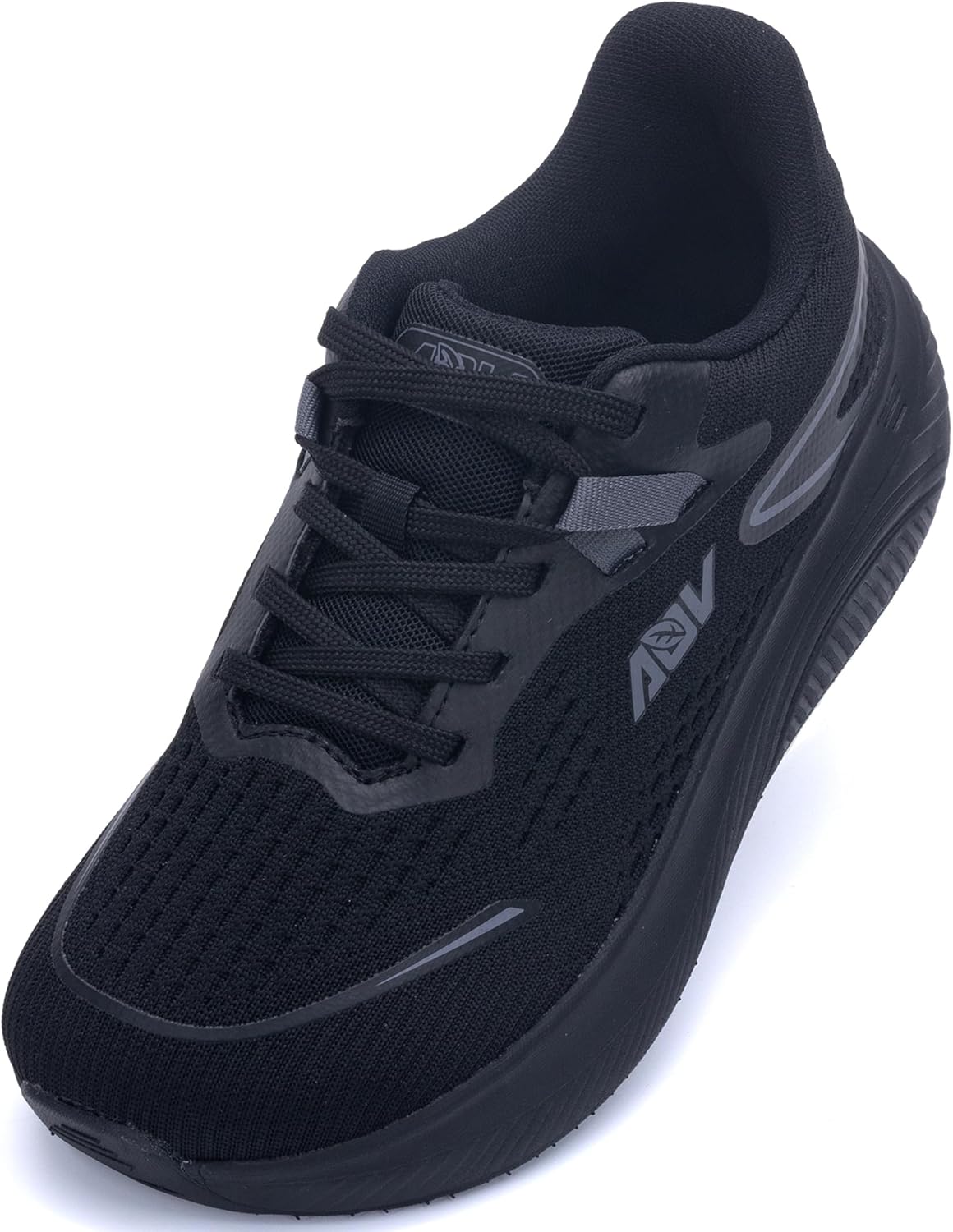 AOV Womens Wide Toe Box Walking Shoes Arch Support Sneakers for Plantar Fasciitis Lightweight Orthotic Tennis Shoes for Outwork Gym BlackGrey Size 8