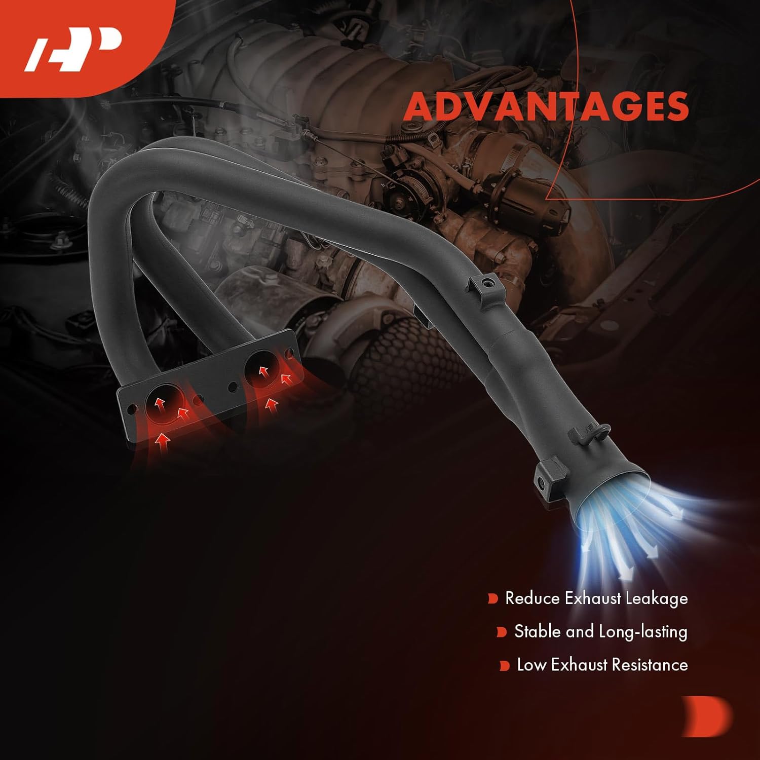 A-Premium Exhaust Manifold Compatible with Polaris RZR 2009-2014, Replaces 1262319489