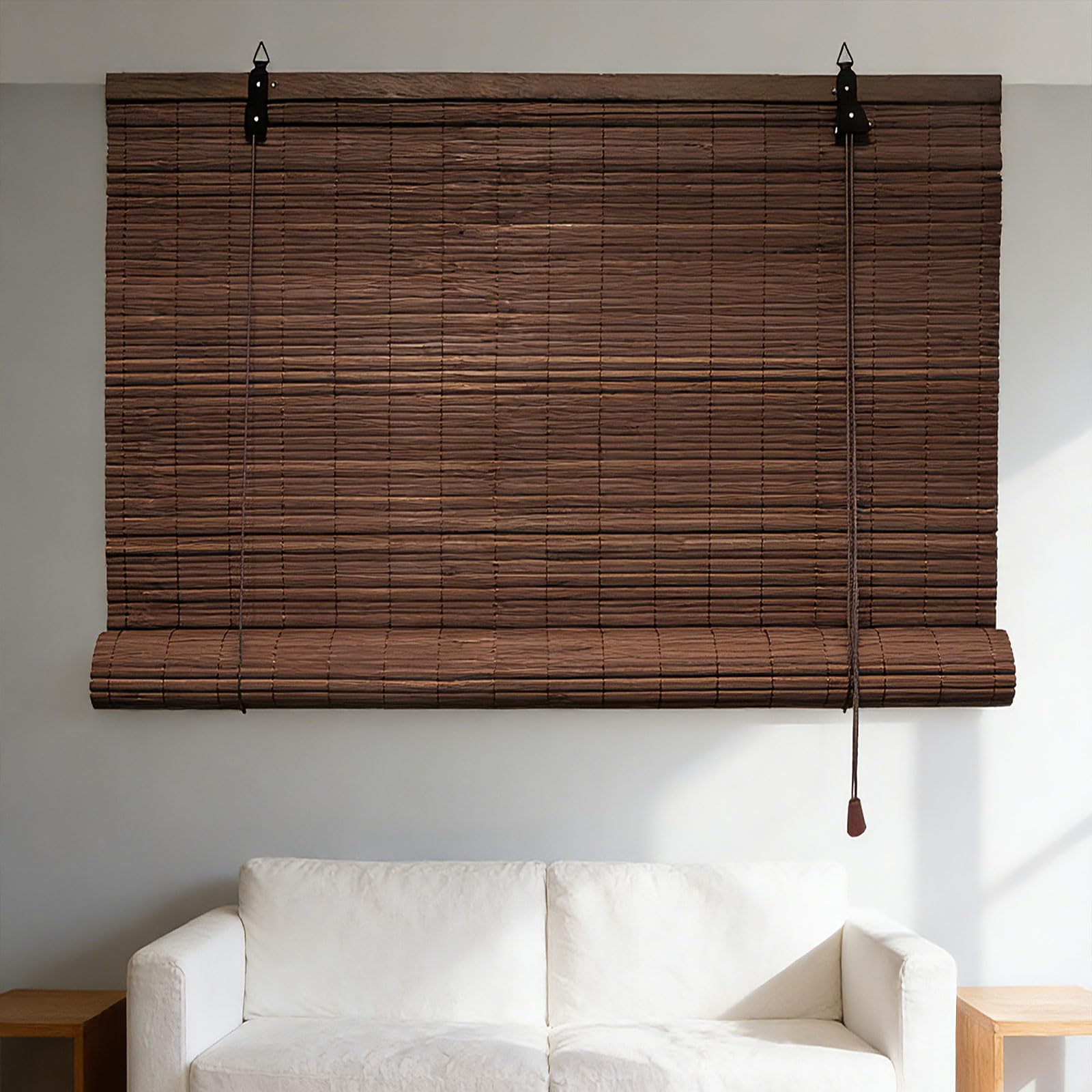 Store enrouleur bambou 85 x 210 cm écran solaire stores enroulables fenêtres