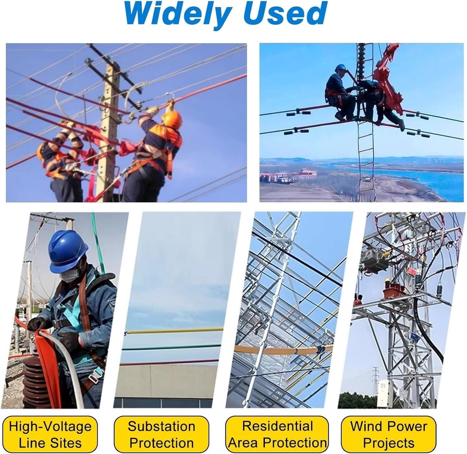 Funda Aislante de Silicona Verde de 35 kV, Funda de Alambre a presión for linieros, 1 Paquete(Dia 3 3/4in/95mmx50ft/15.2m)