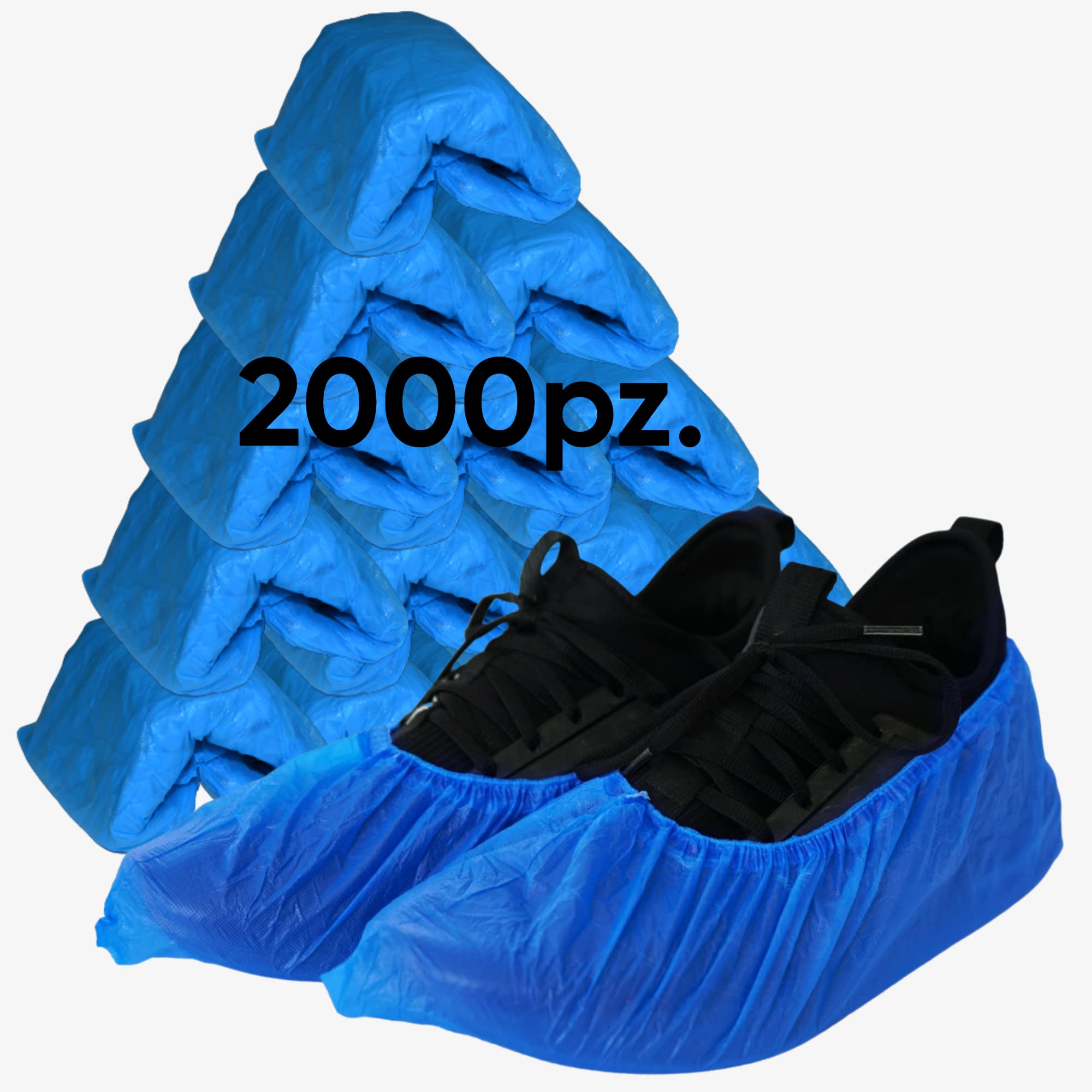 MC -2000 uds. Cubrezapatos desechables de 3,2 g, calzoncillos desechables (40 x 15) de CPE resistente e impermeable para interiores y exteriores, gimnasio, piscina. Guardar zapatos desechables