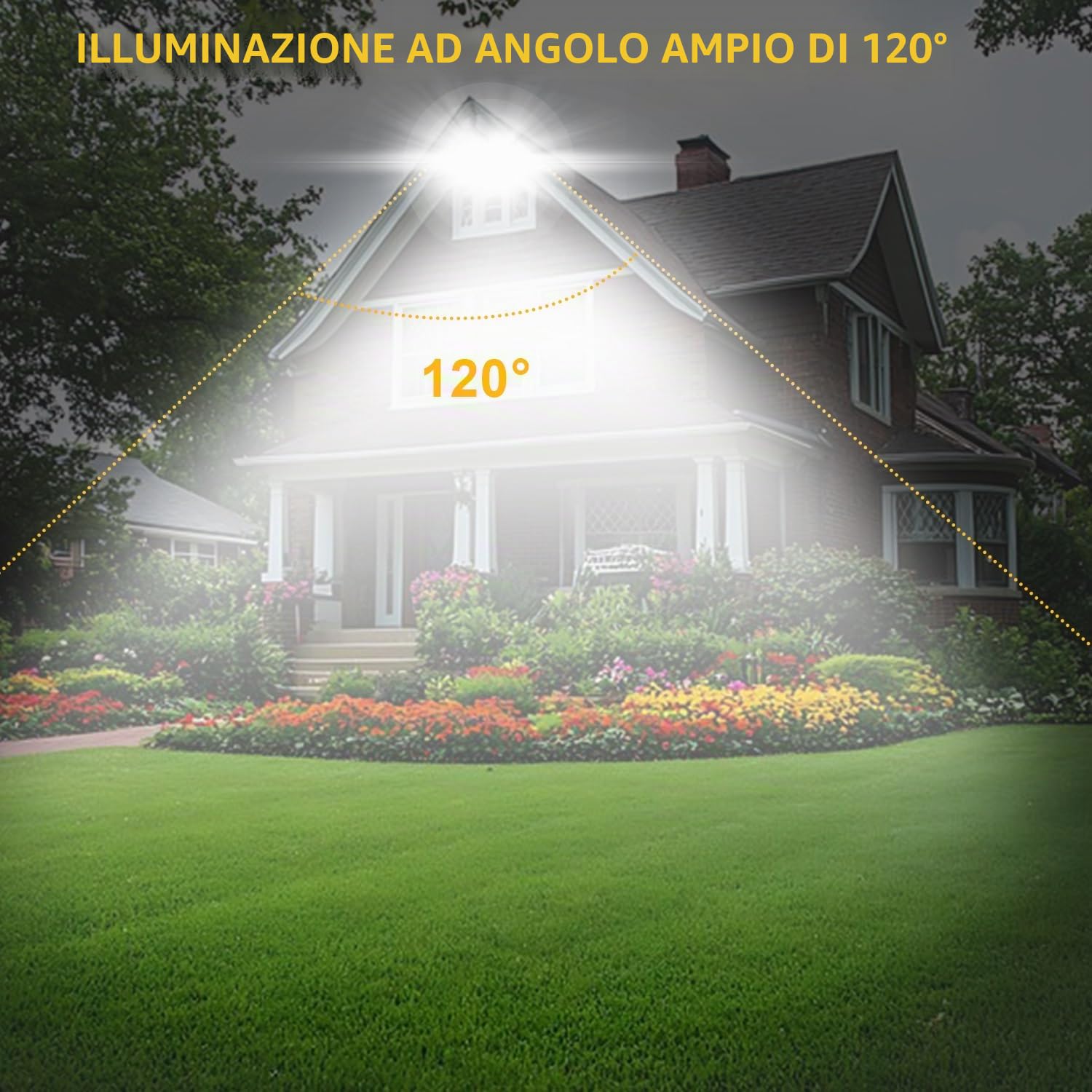 CREATESTAR Faretto Led da Esterno 100W 2 Pezzi, 10000LM Faretti Led Esterni 6500K luce bianca fredda, IP66 Impermeabile Faro Led Esterno per magazzino, garage, giardino, parcheggio, campo sportivo