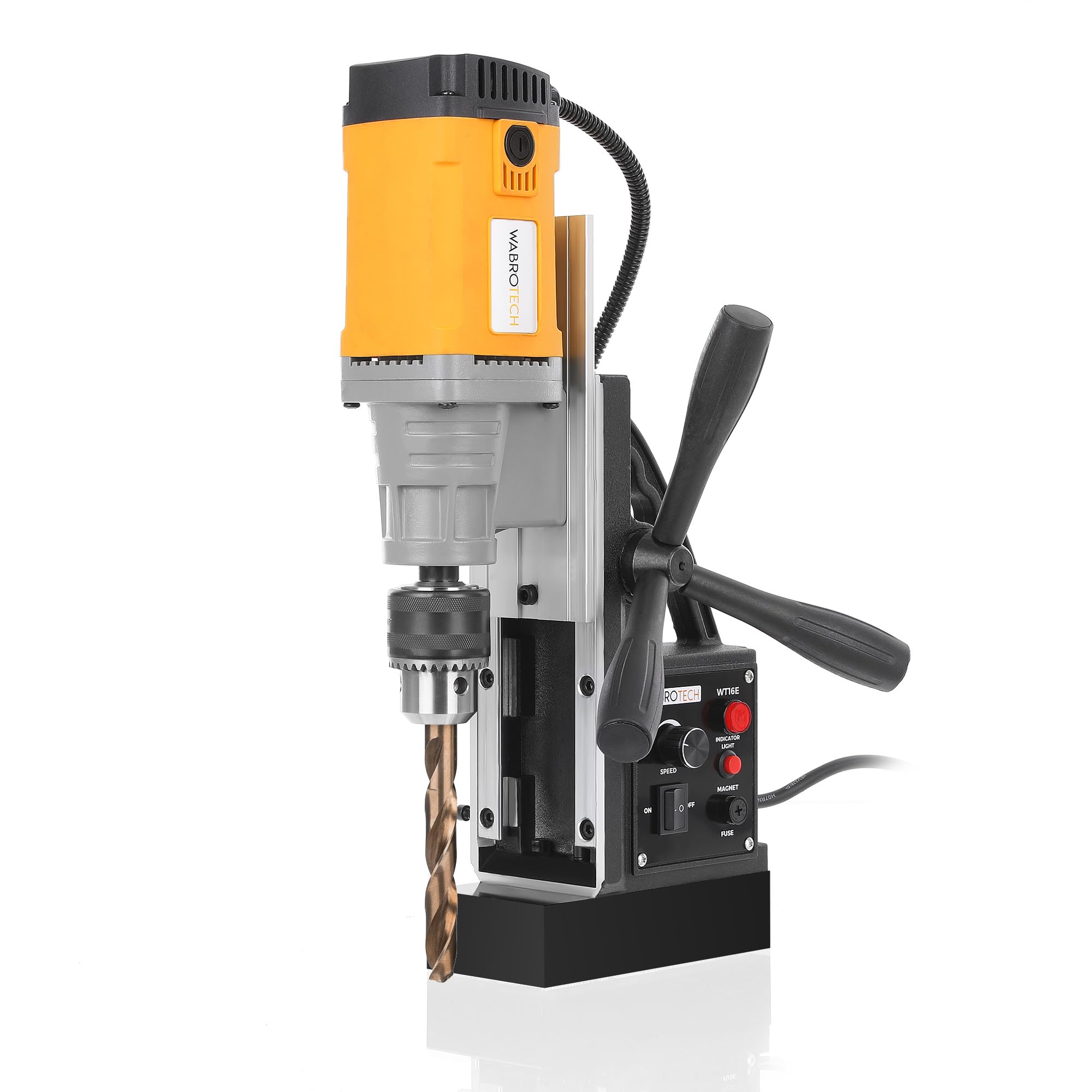 WT16E Magnetbohrmaschine Ø 30 mm - Magnet Kernbohrgerät 680 U/min - Magnethaltekraft 11500 N - Tragbar Magnetbohreinheit 1380 W für Metallbearbeitung – Kernbohrmaschine 10 kg – Magnetbohrer