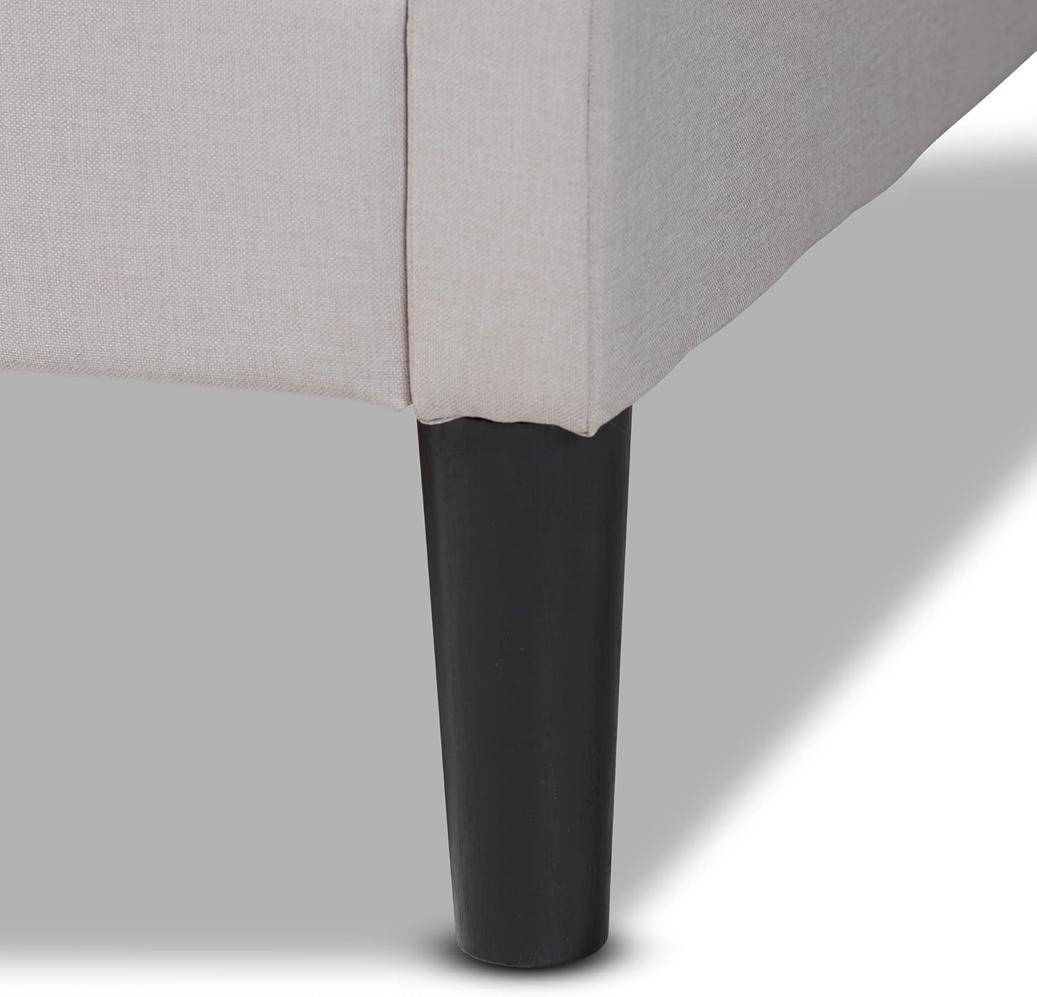 Baxton Studio Milligan Daybed with key dimensions labeled: 81.30 inches length, 57.10 inches width, 34.60 inches height