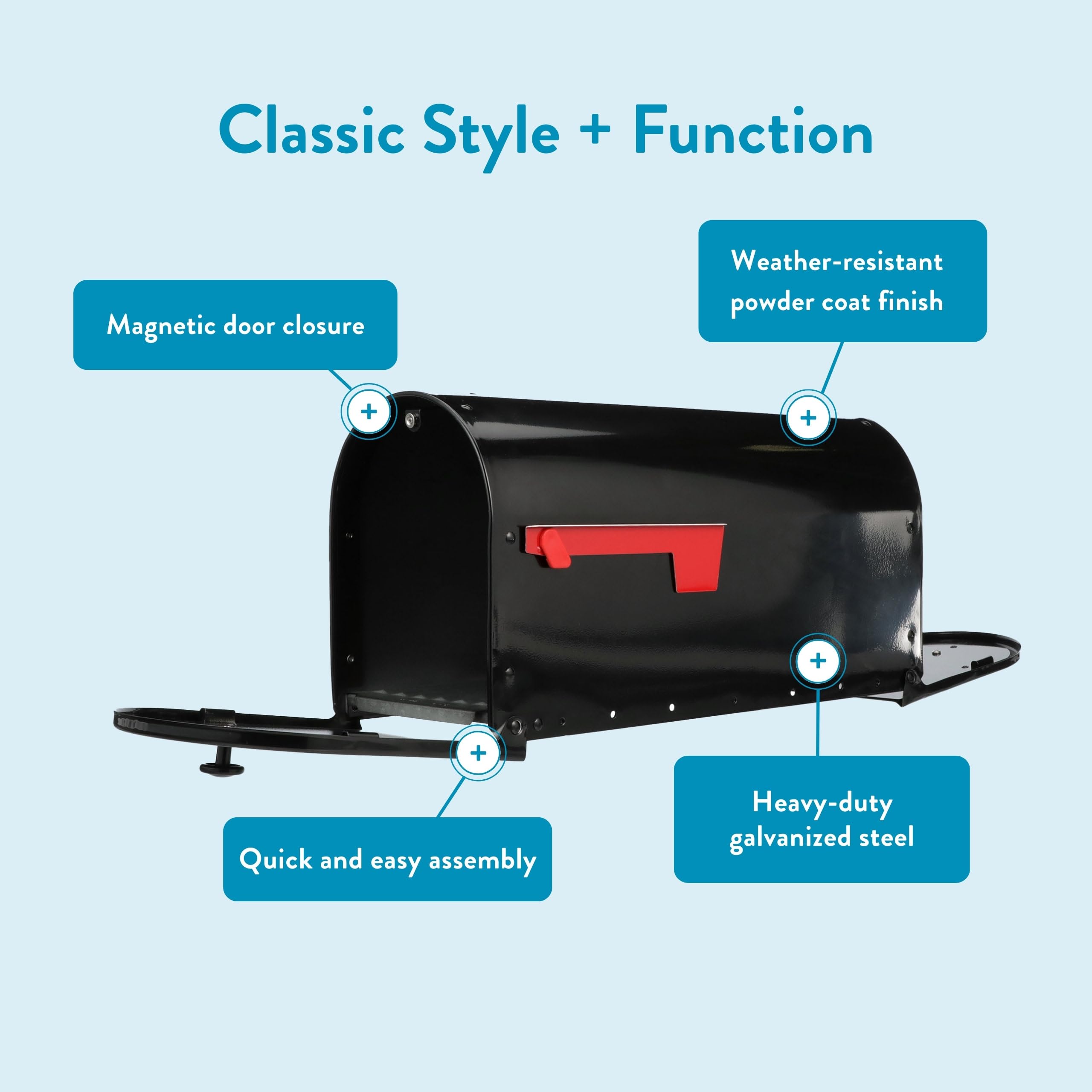 ARCHITECTURAL MAILBOXES OM160BEC Outback - Supporto per palo, colore: nero