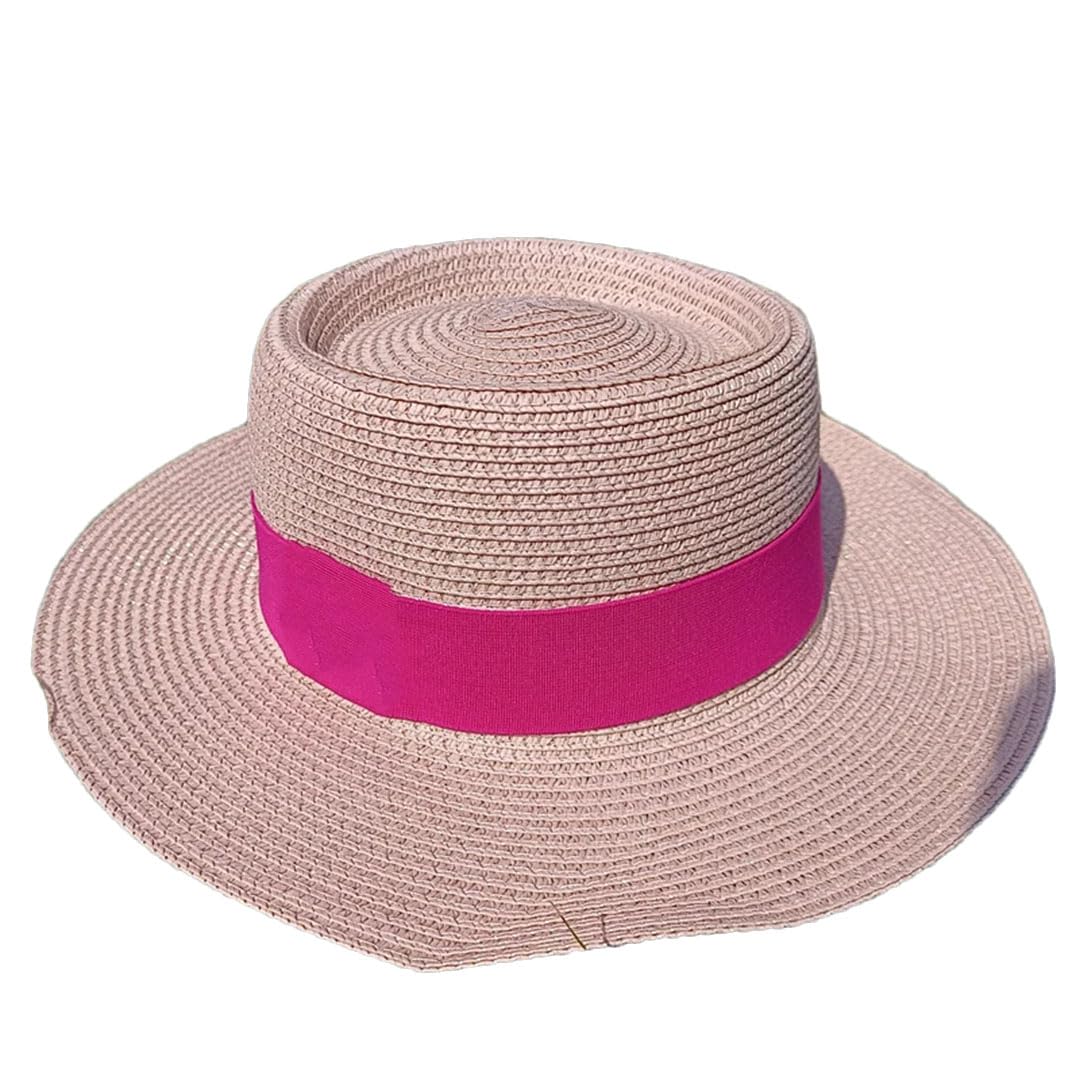 EYRMQWJPC Wide Brim Sun Hat, Women's Paper Straw Sun Hat Multicolor 55-58cm(2)