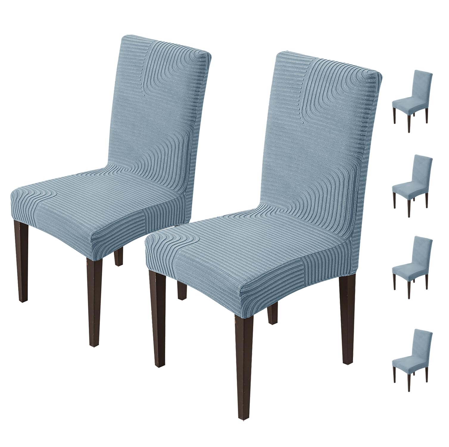 Stretchy Chair Covers - Sapphire Blue (Pack of 6) -1