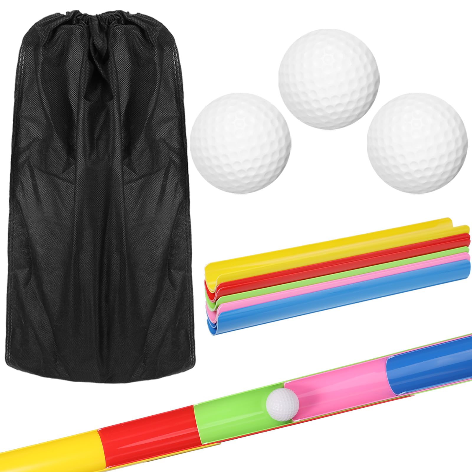 Sratte Team Building Activities Games Teamwork Group Learning Exercise Activities with Half Pipes Golf Balls Storage Bags Teamwork Kit for Adults Teens Field Day Game School Gym Outdoor Sports