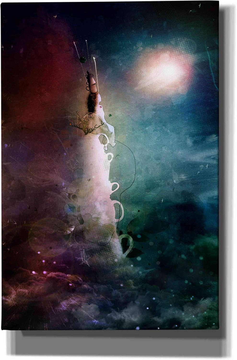 Epic Graffiti ' Ad Infinitum' by Mario Sanchez Nevado Canvas Wall Art, 12" x 18", Blue