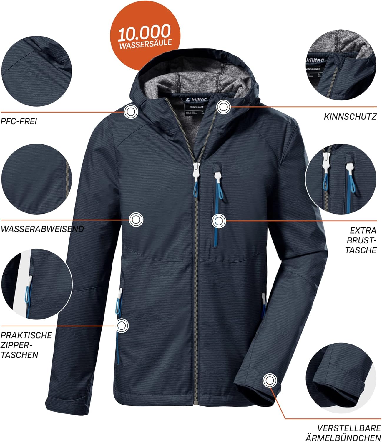 Giacca Softshell Killtec Bambini - Impermeabile, Con Cappuccio, Per Outdoor E Sport - Foto 13