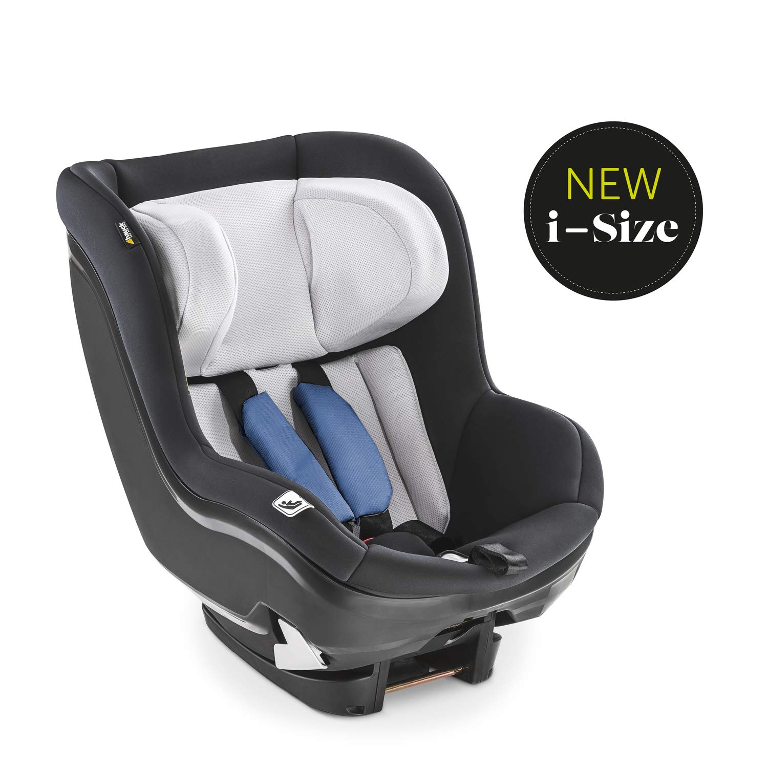 hauck i-Size Reboard Kindersitz iPro Kids für Babys ab Geburt bis Köpergröße 105 cm (0 - 18 kg), ECE R129, Gruppe 0, 1, 2, Einstellbare Kopfstütze, Isofix Basis Separat Erhältlich (Denim
