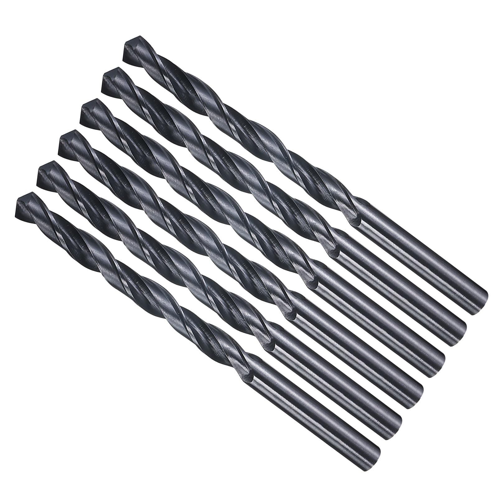 METALLIXITY Drill Bit (7.5mm) 6Pcs, 4241 High-Speed Steel Straight Shank Nitriding Black 118° for Wood Plastic Iron Copper Aluminum Low Soft Metal — image 1