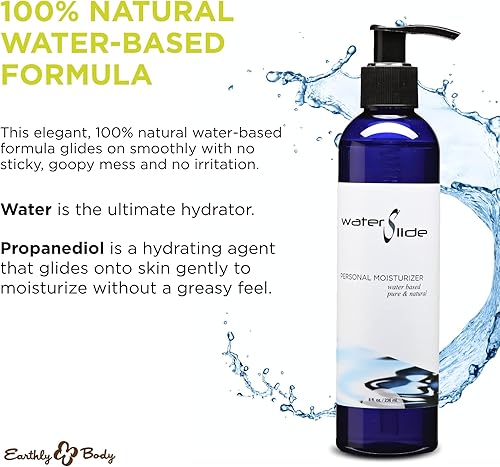 Miniatura 3 de Earthly Body WaterSlide, 8 onzas líquidas - Hidratante personal - 100% natural, fórmula a base de agua - Vegano y libre de crueldad