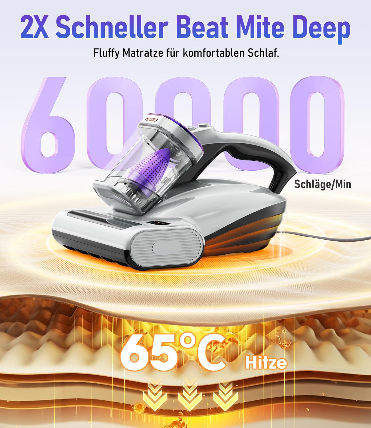 PEXCHO PM600 Milbensauger mit UV-Licht