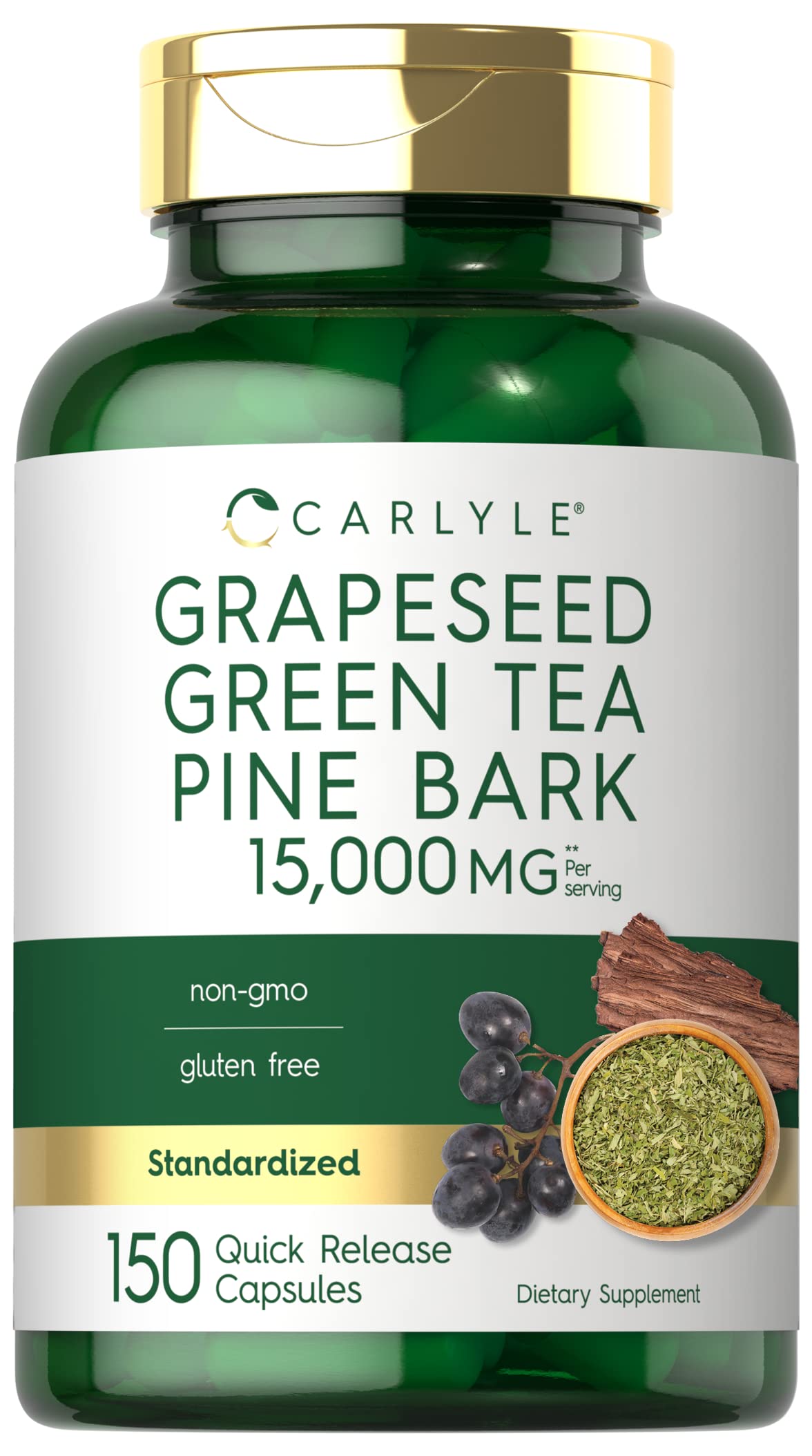 Carlyle Grape Seed Green Tea & Pine Bark Complex | 150 Capsules